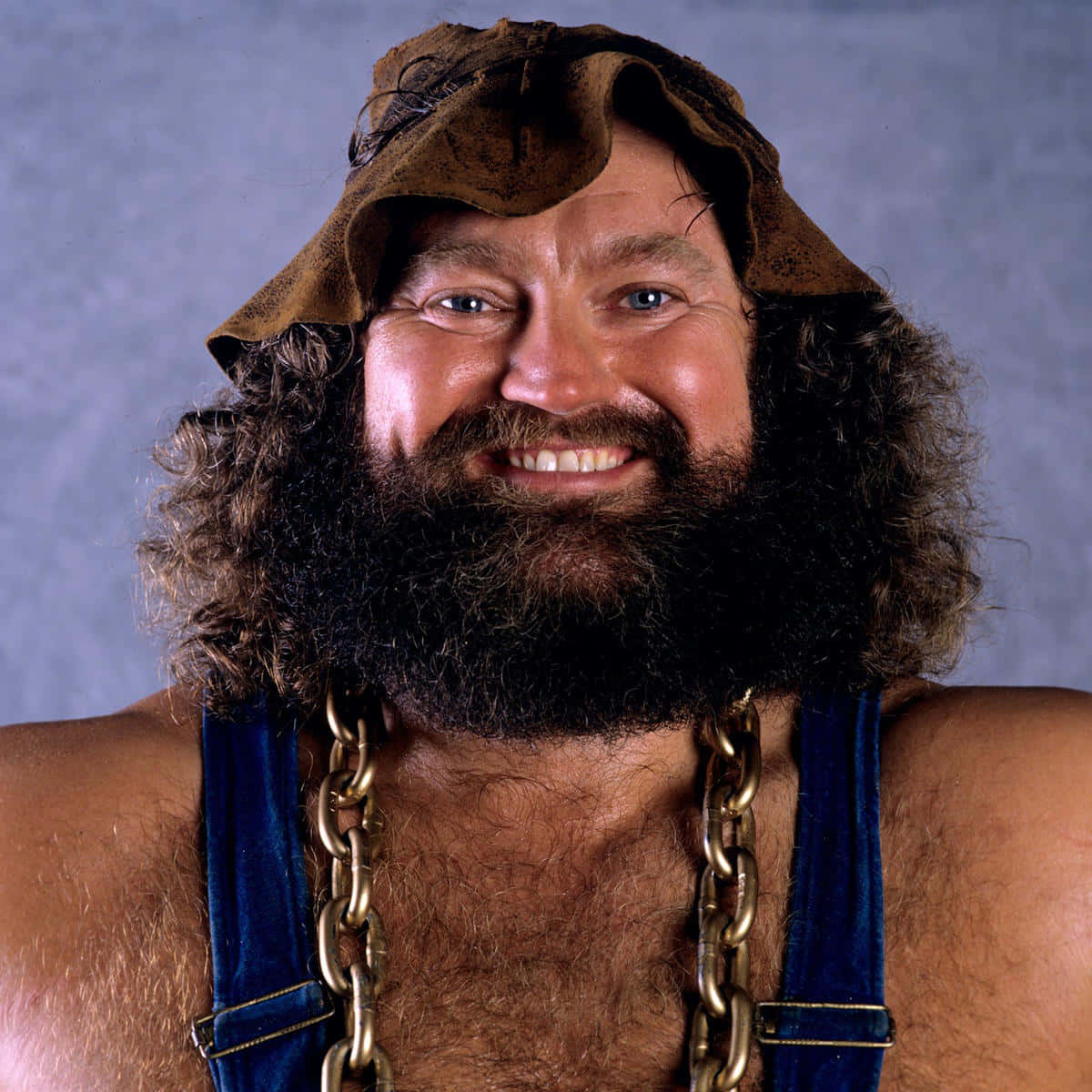 Legendary Wrestler Hillbilly Jim Smiling Portrait Background