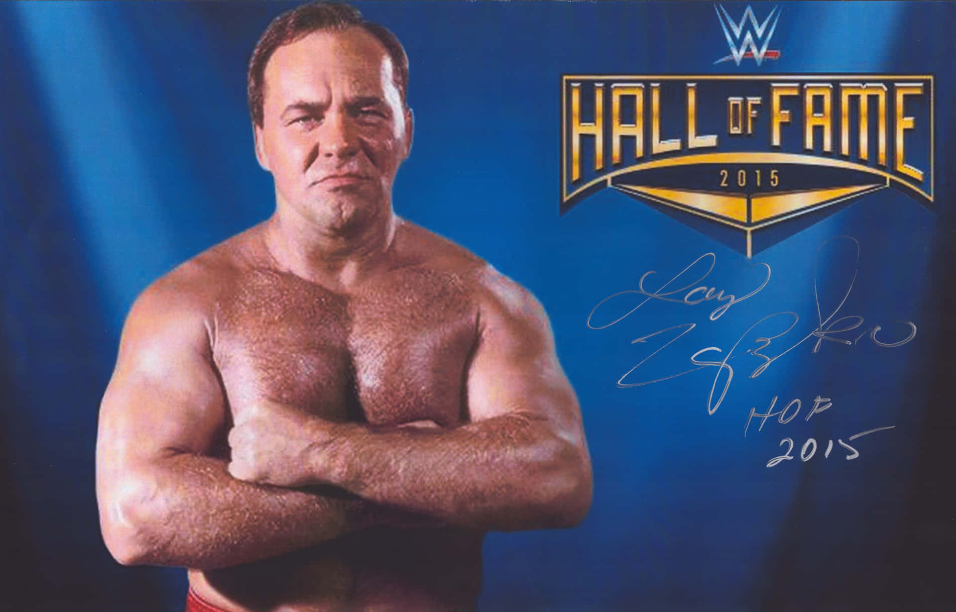 Legendary Wrestler Larry Zbyszko At The Wwe Hall Of Fame. Background
