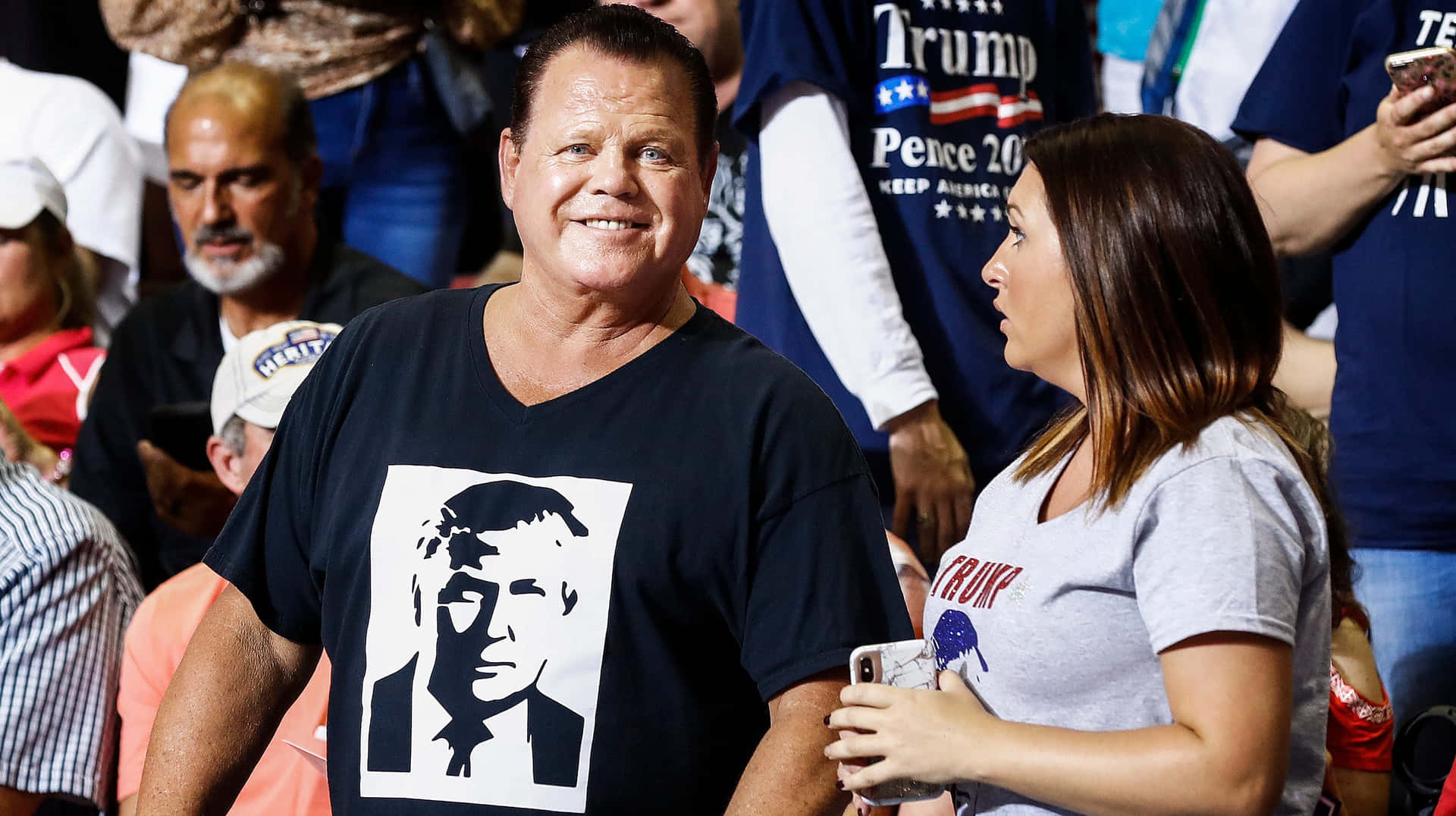 Legendary Wwe Commentator Jerry Lawler At Trump Rally