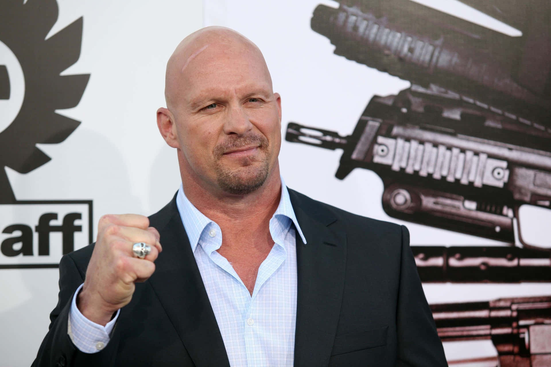 Legendary Wwe Wrestler Steve Austin At The Expendables Premiere Background
