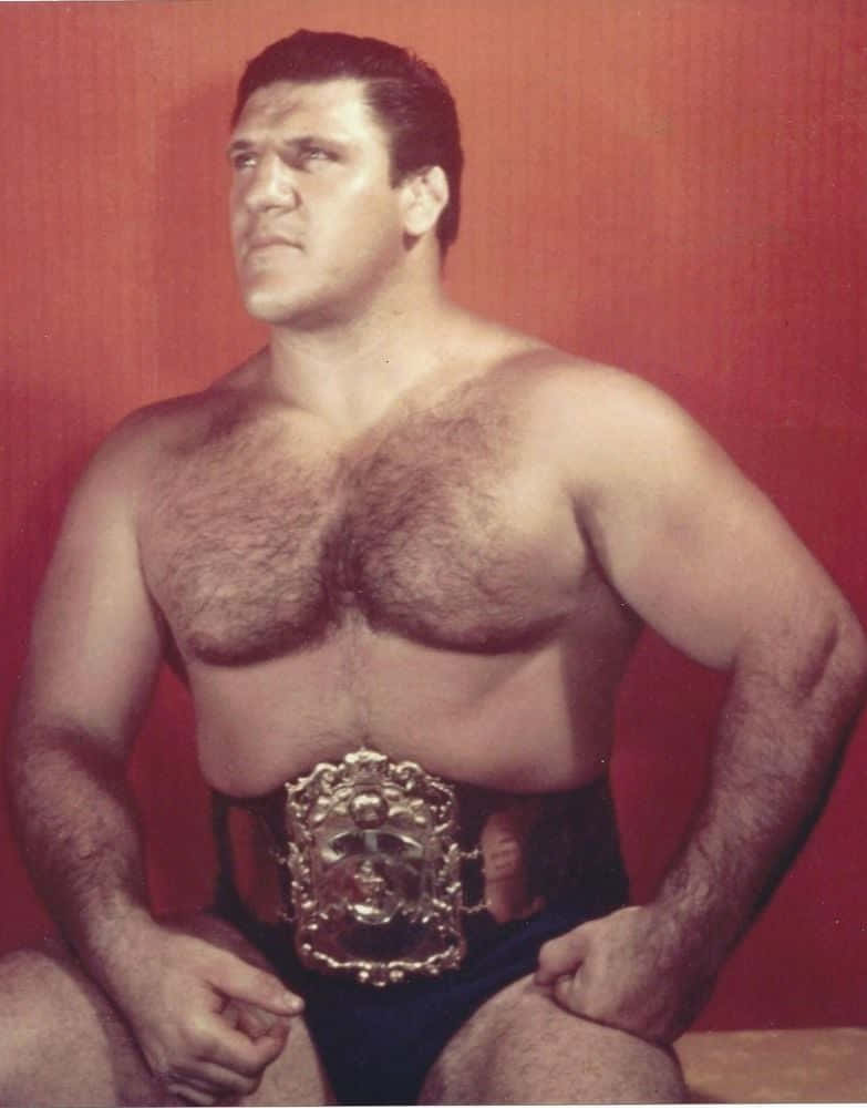 Legendary Wwf Heavyweight Champion, Bruno Sammartino In Action Background