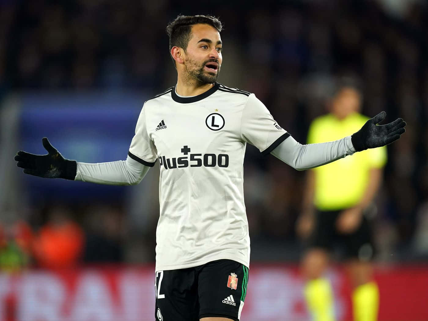 Legia Warsaw Brazilian Footballer Luquinhas At Uefa Europa League Background