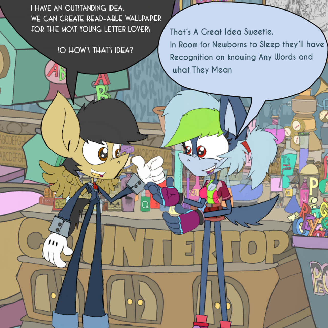 Legible Comic Dialogues Background