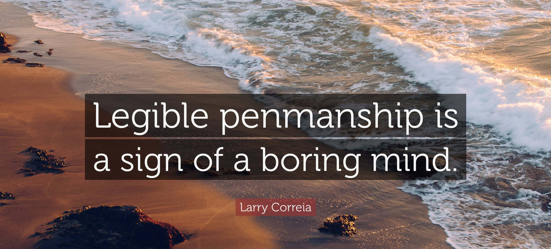 Legible Penmanship Sea Background