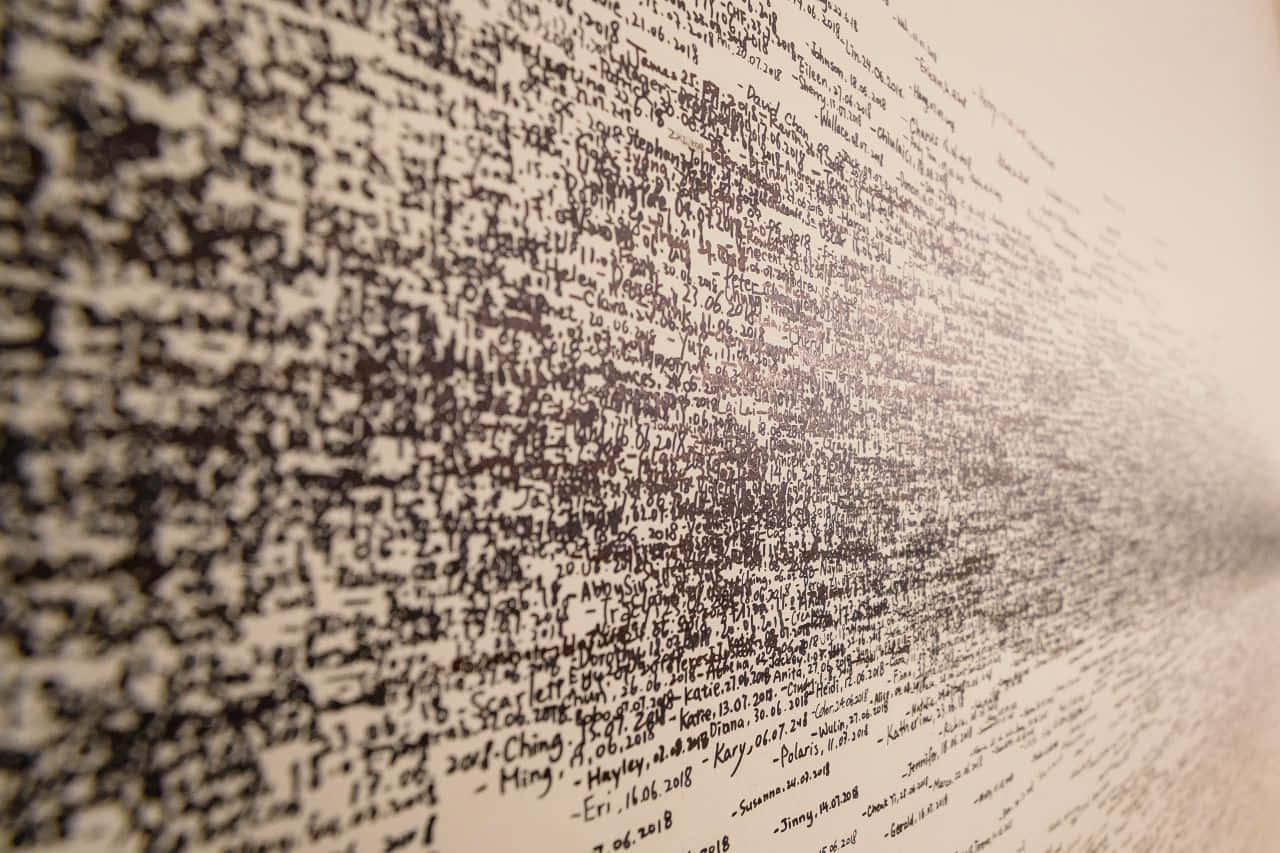 Legible Writings On Wall Background