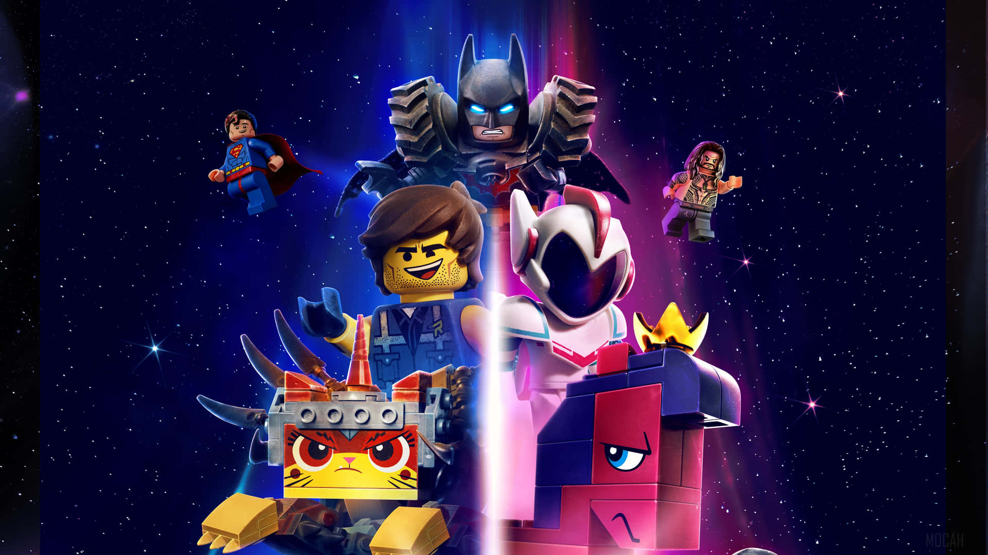 Lego Character Embracing Adventure Background