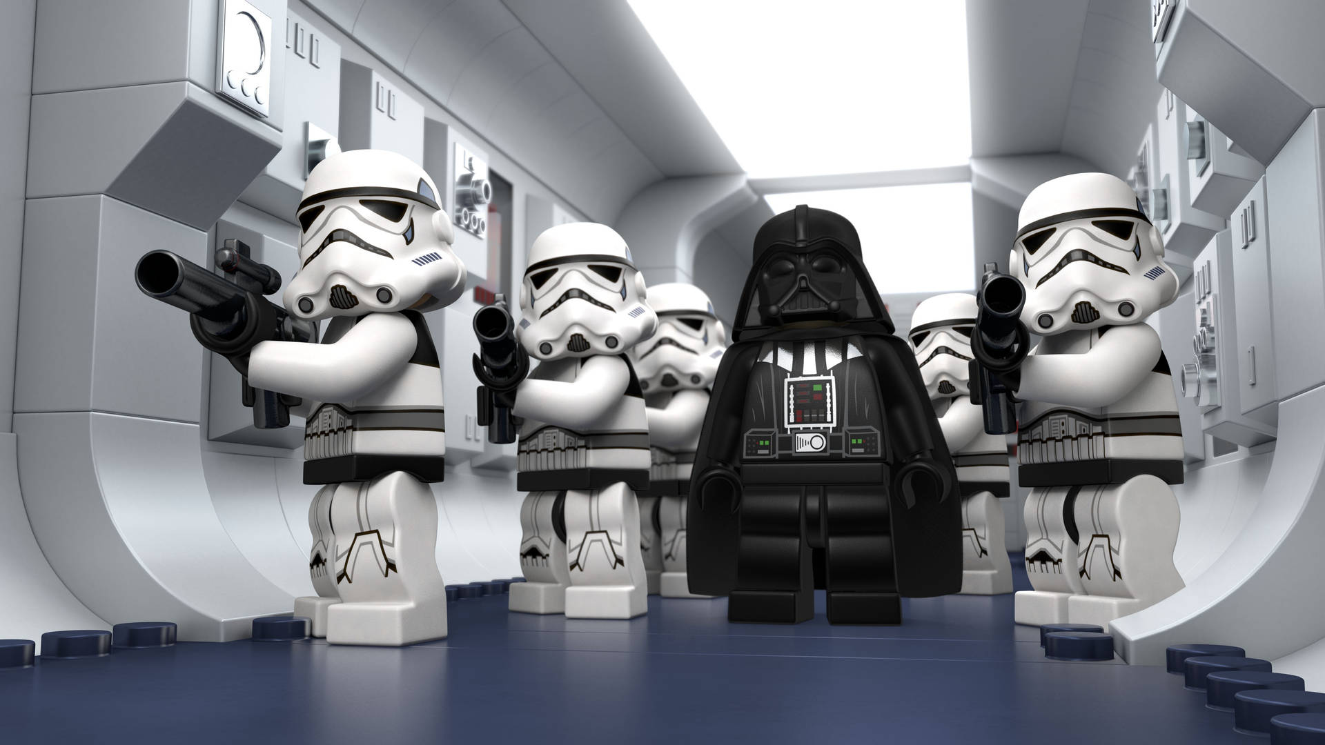 Lego Darth Vader 4k Corridor Assault Background