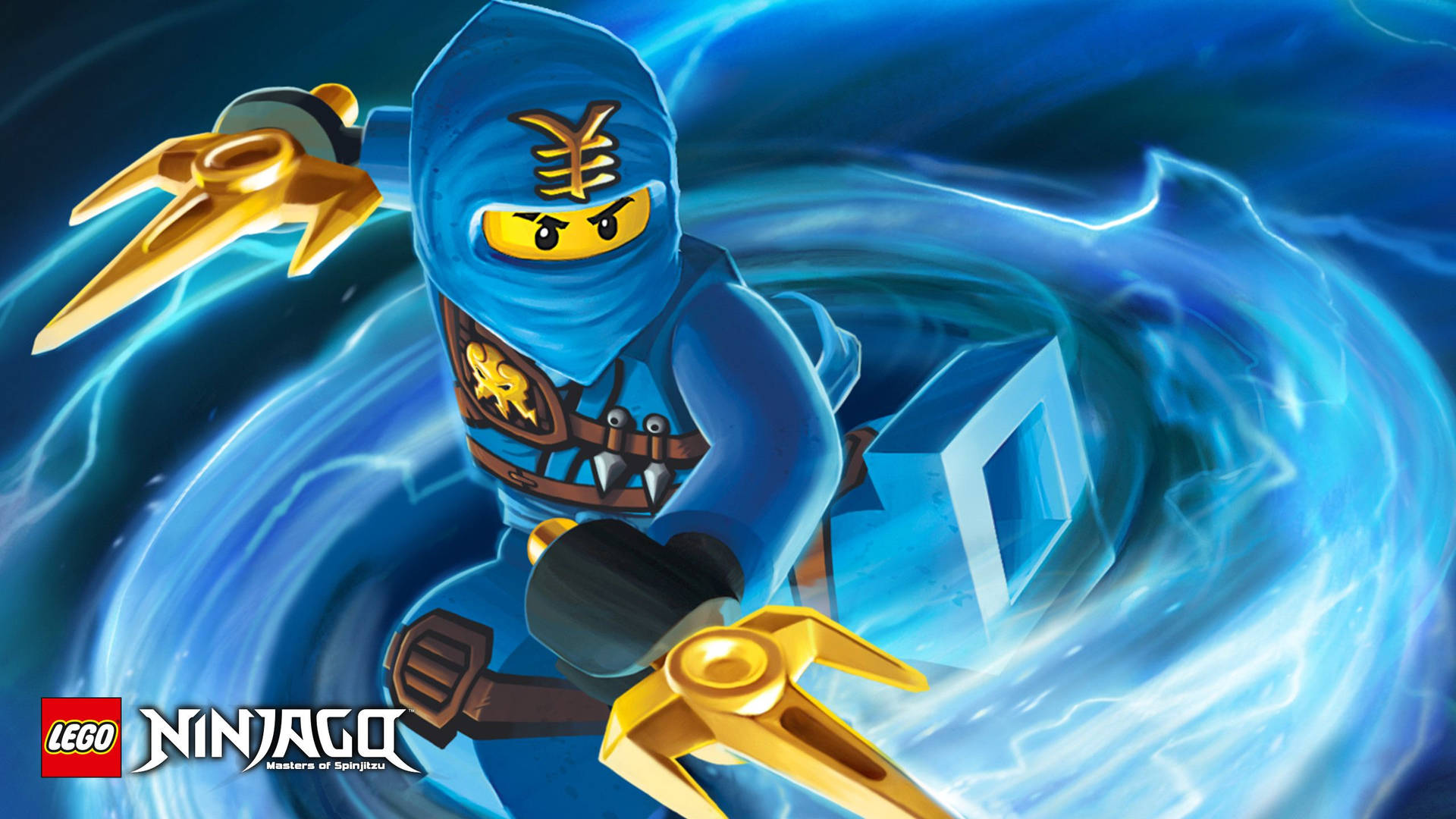Lego Ninjago Blue Lightning Of Jay Background
