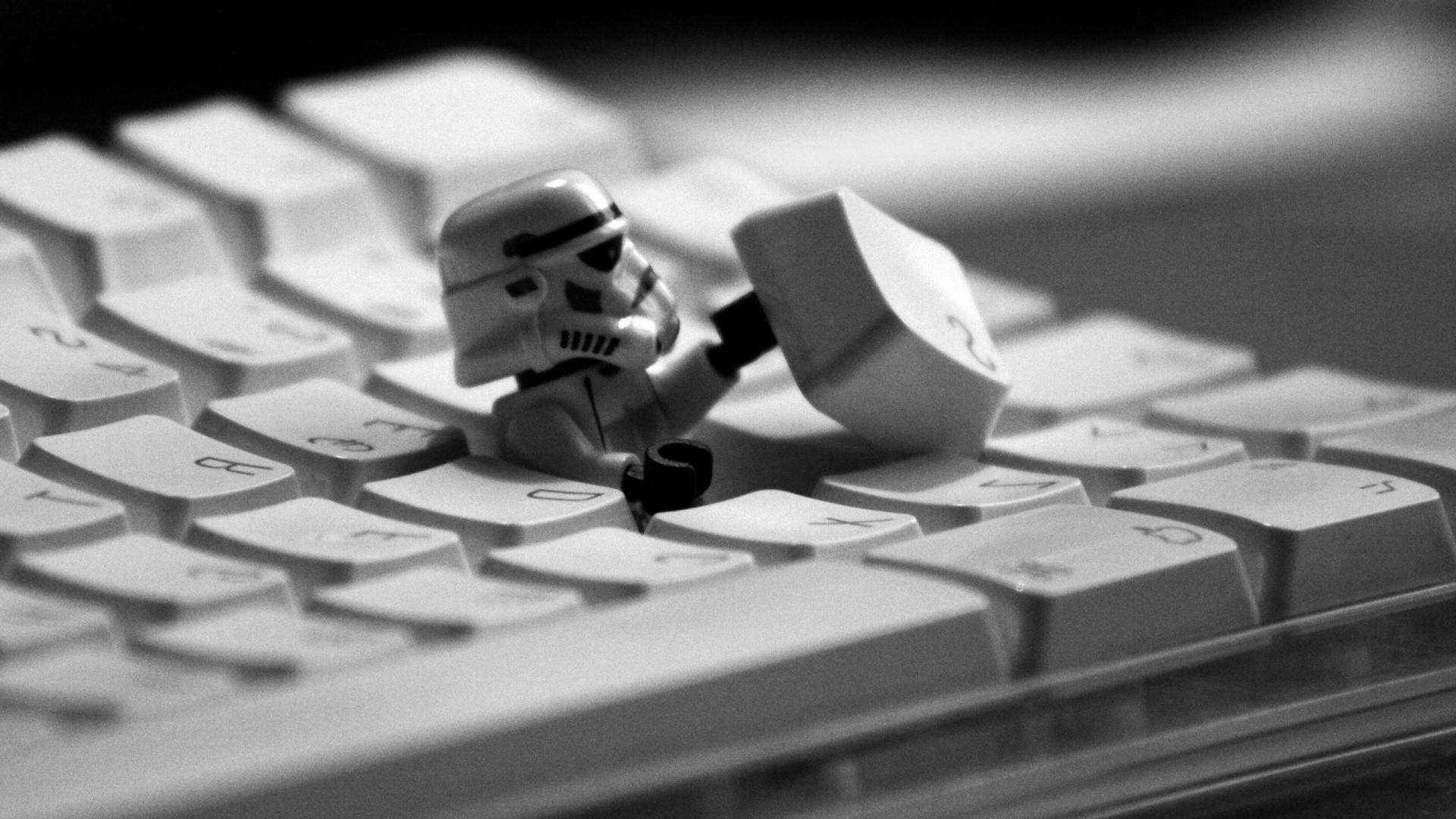 Lego Star Wars Stormtrooper Removing Keycap Background