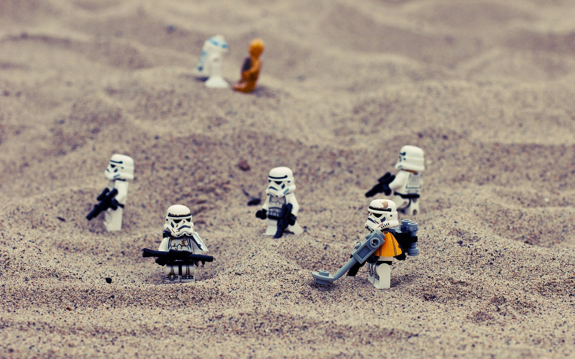 Lego Star Wars Stormtroopers Searching For Items Background