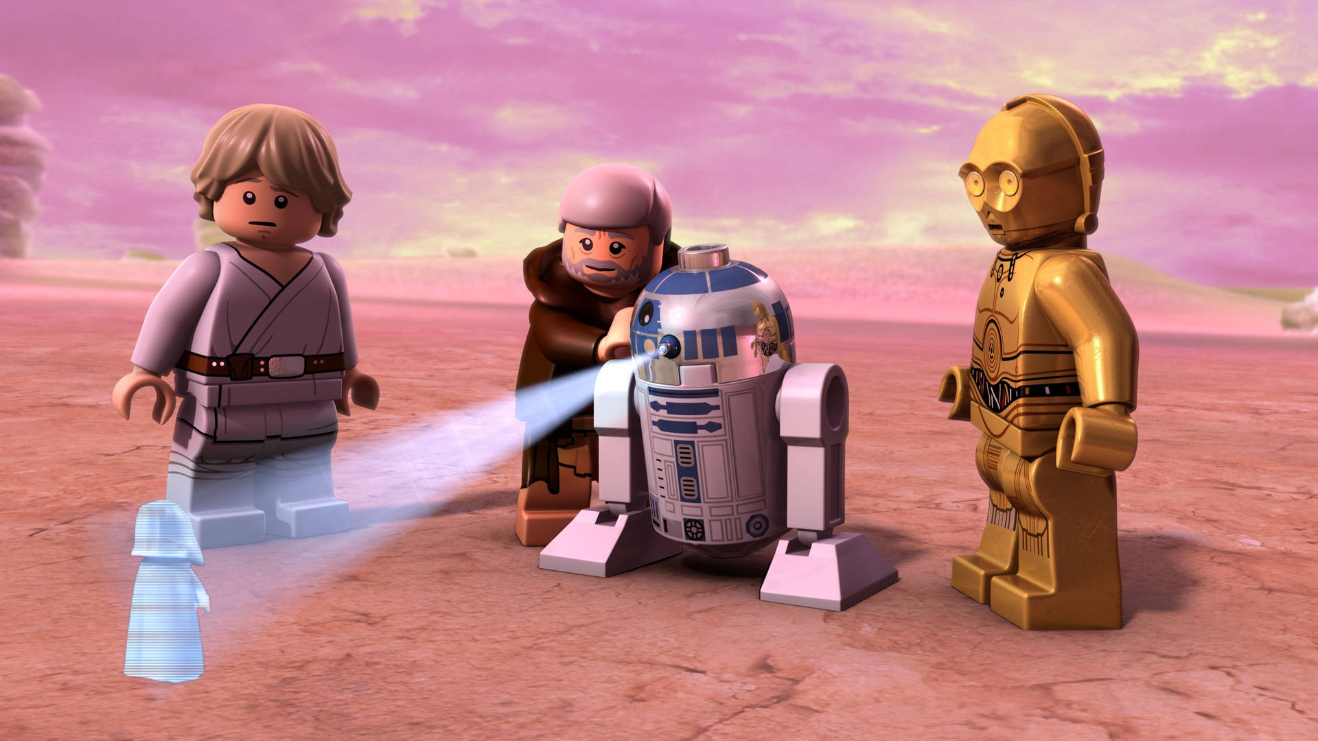 Lego Star Wars With A Hologram Background