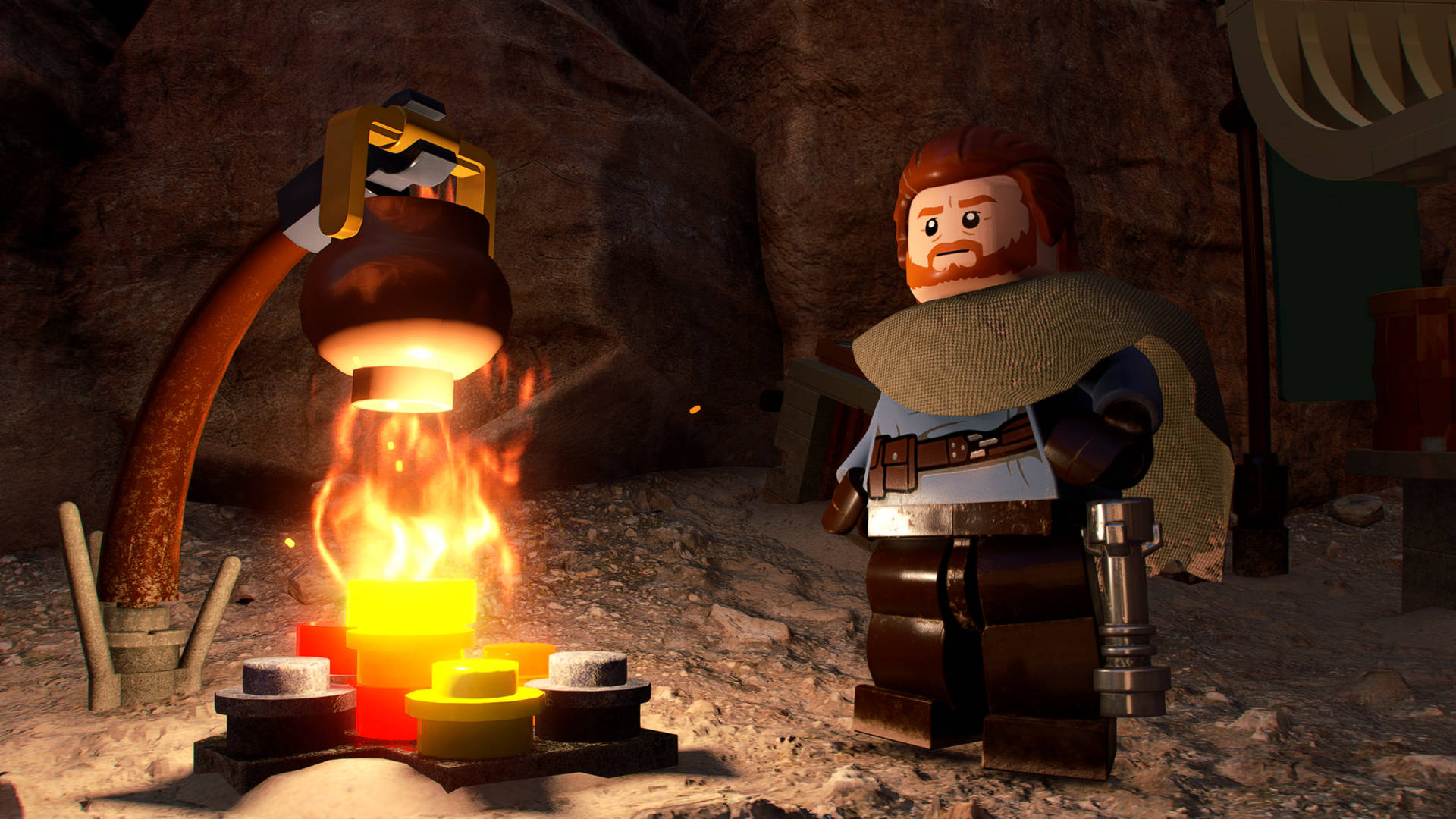 Lego Star Wars With Obi-wan Resting Background