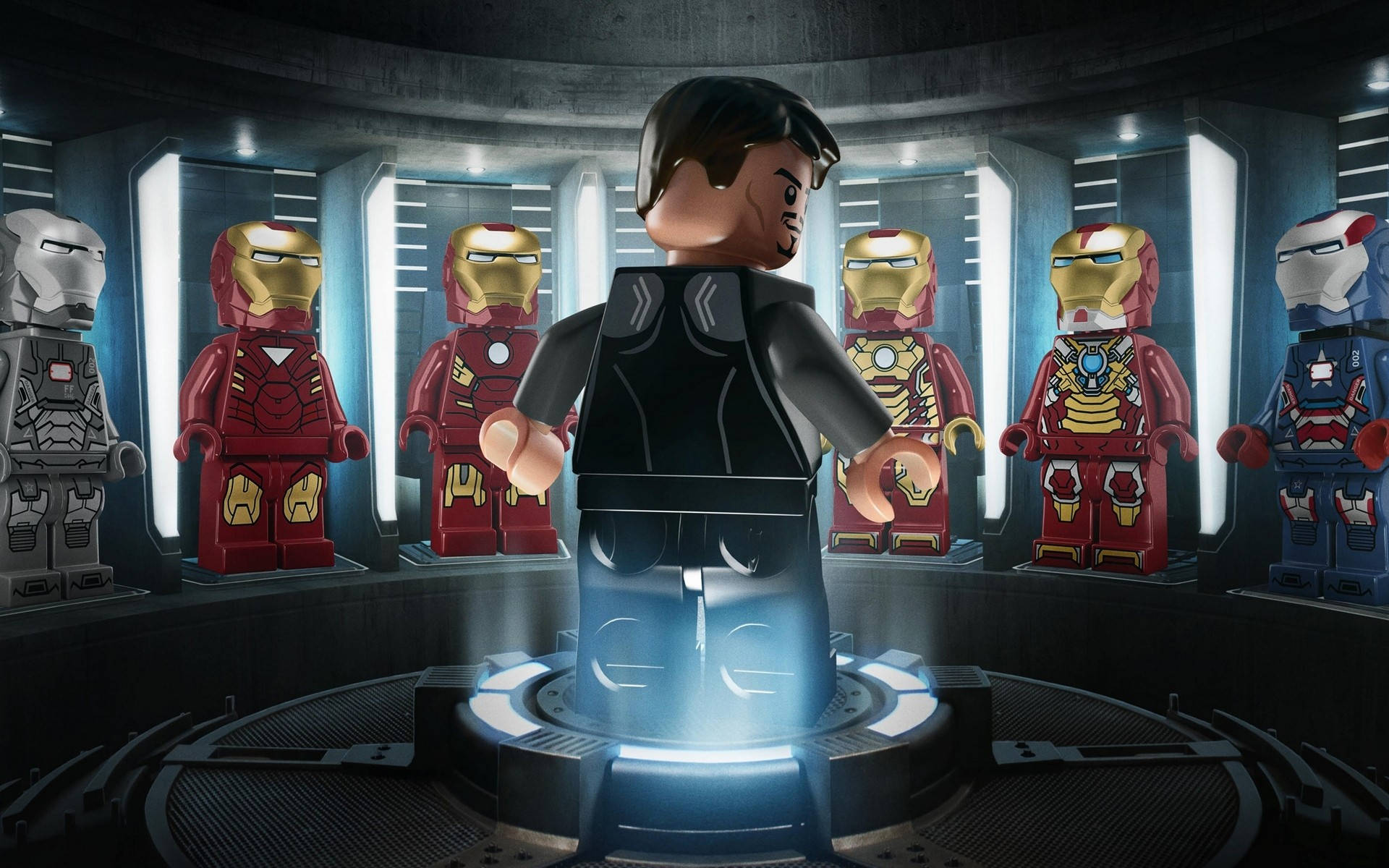 Lego Tony Stark Iron Man Superhero Background