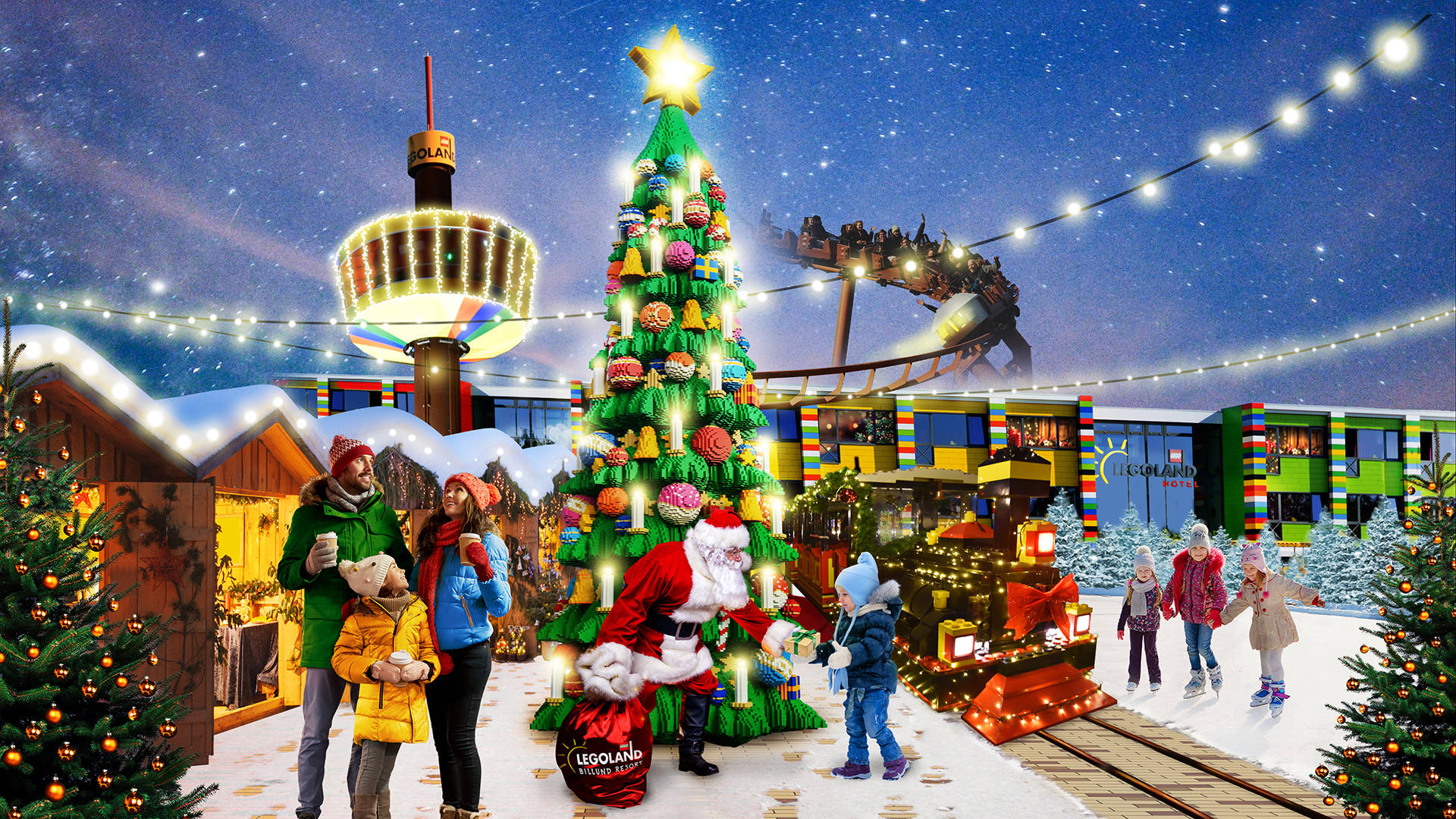 Legoland Christmas Season Background