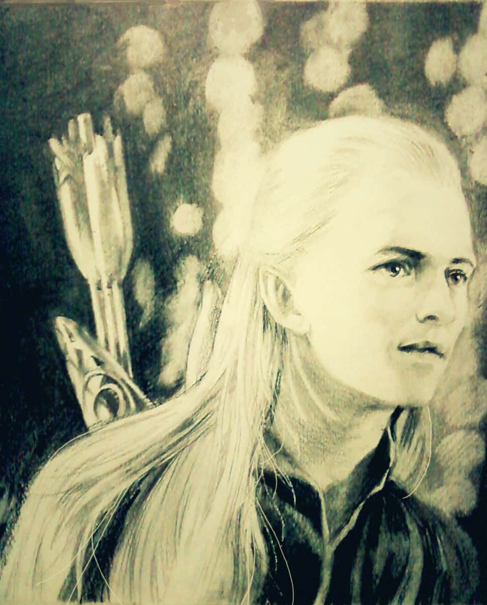 Legolas, The Elven Prince Of Mirkwood In The Lord Of The Rings Film Series Background