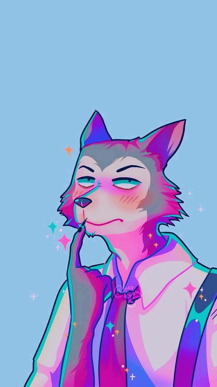 Legosi Of Beastar Admiring The Nature Of The Night Background