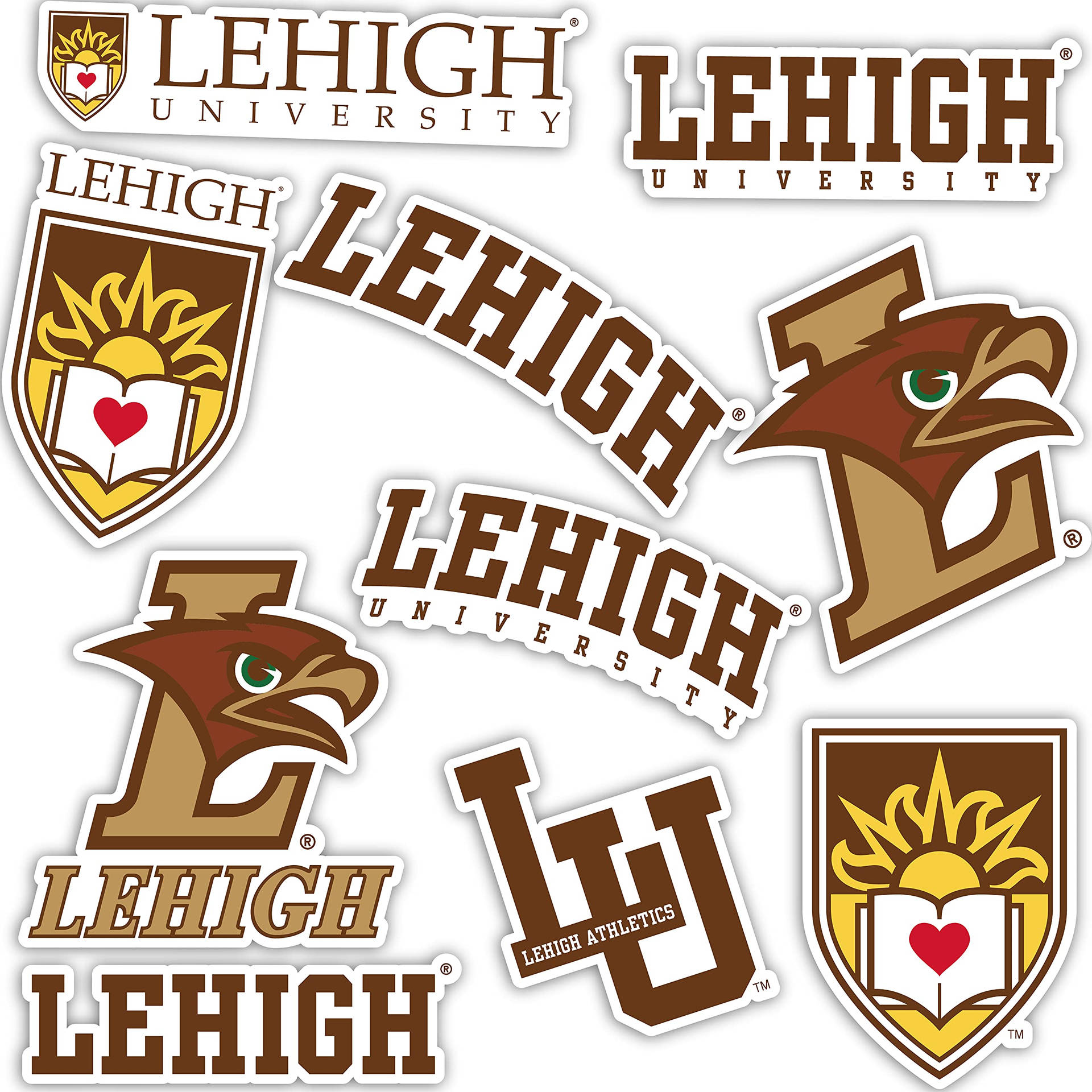 Lehigh University Sticker Logos Background