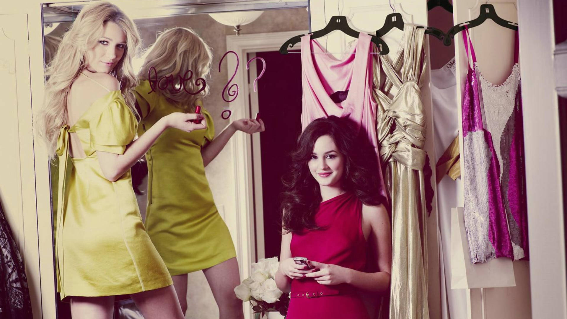 Leighton Meester And Blake Lively Background