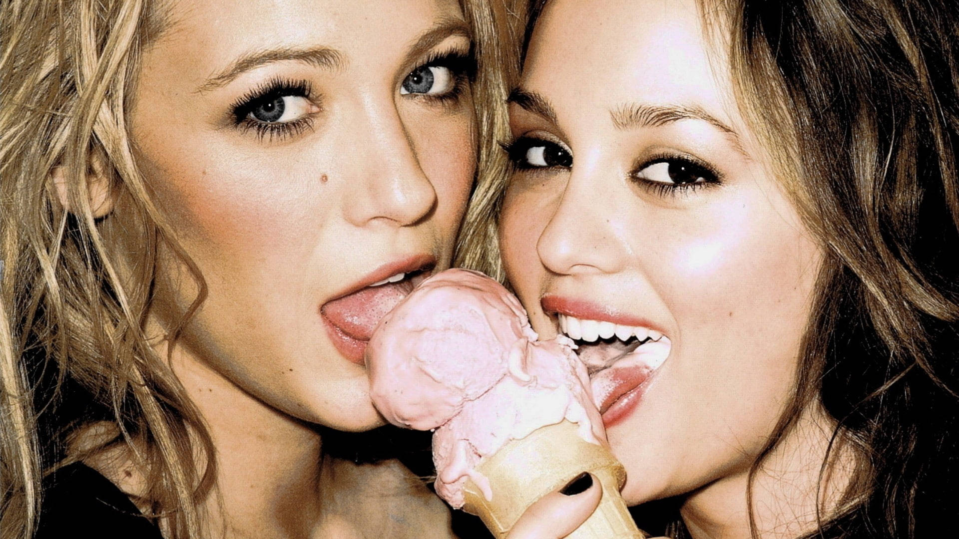 Leighton Meester Ice Cream Background