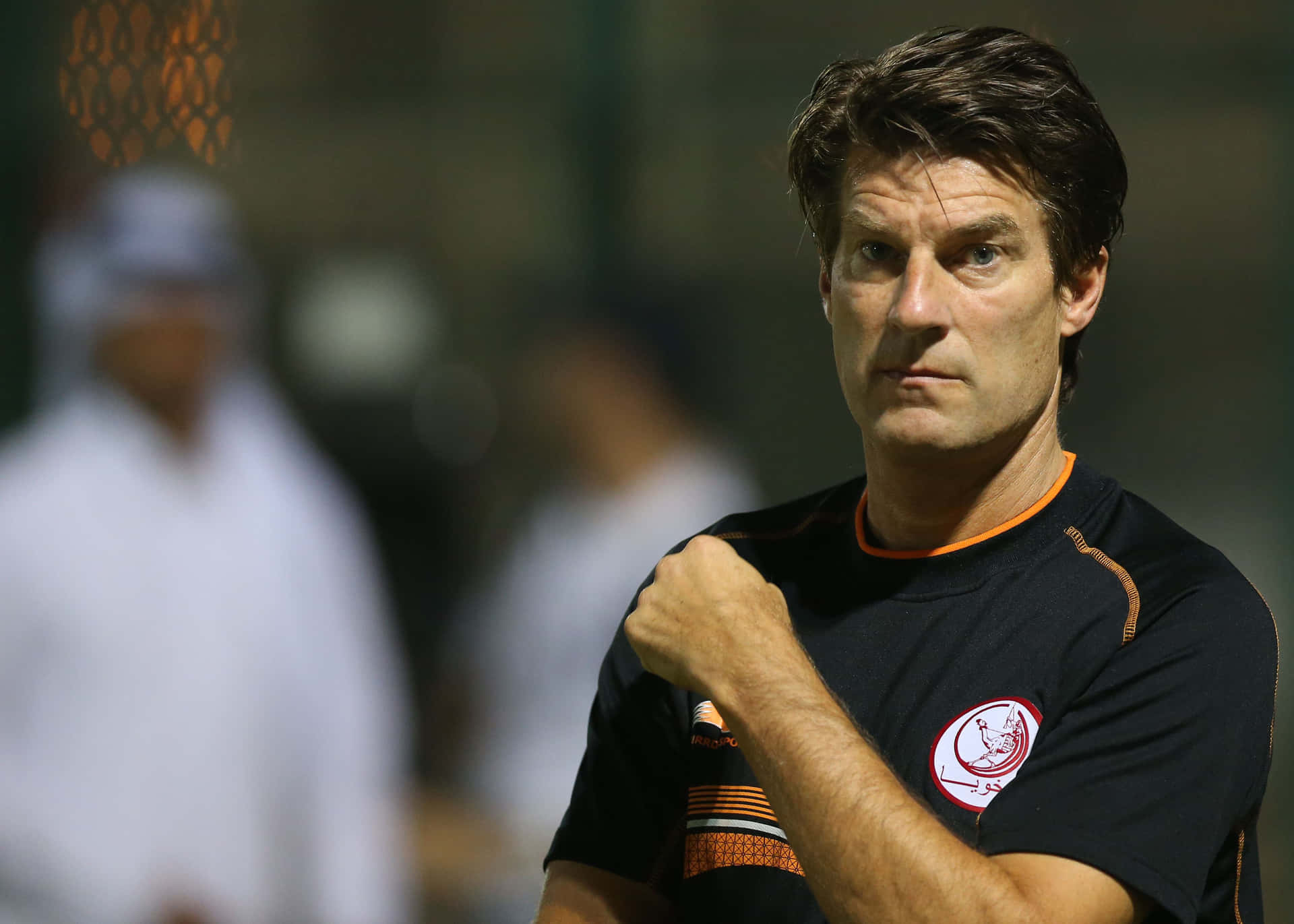 Lekhwiya Sc Coach Michael Laudrup Leading A Training Session