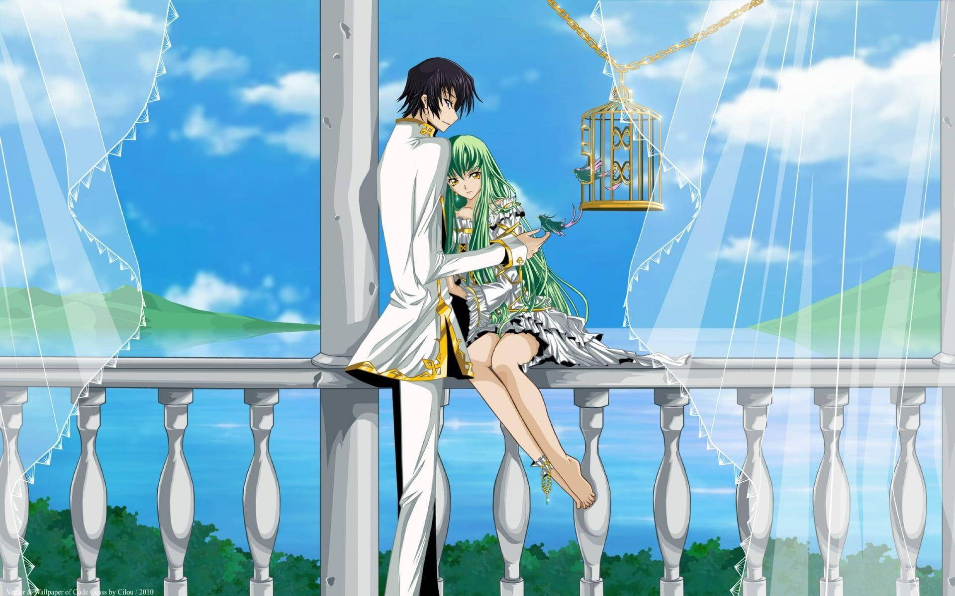 Lelouch Lamperouge And C.c. On Balcony