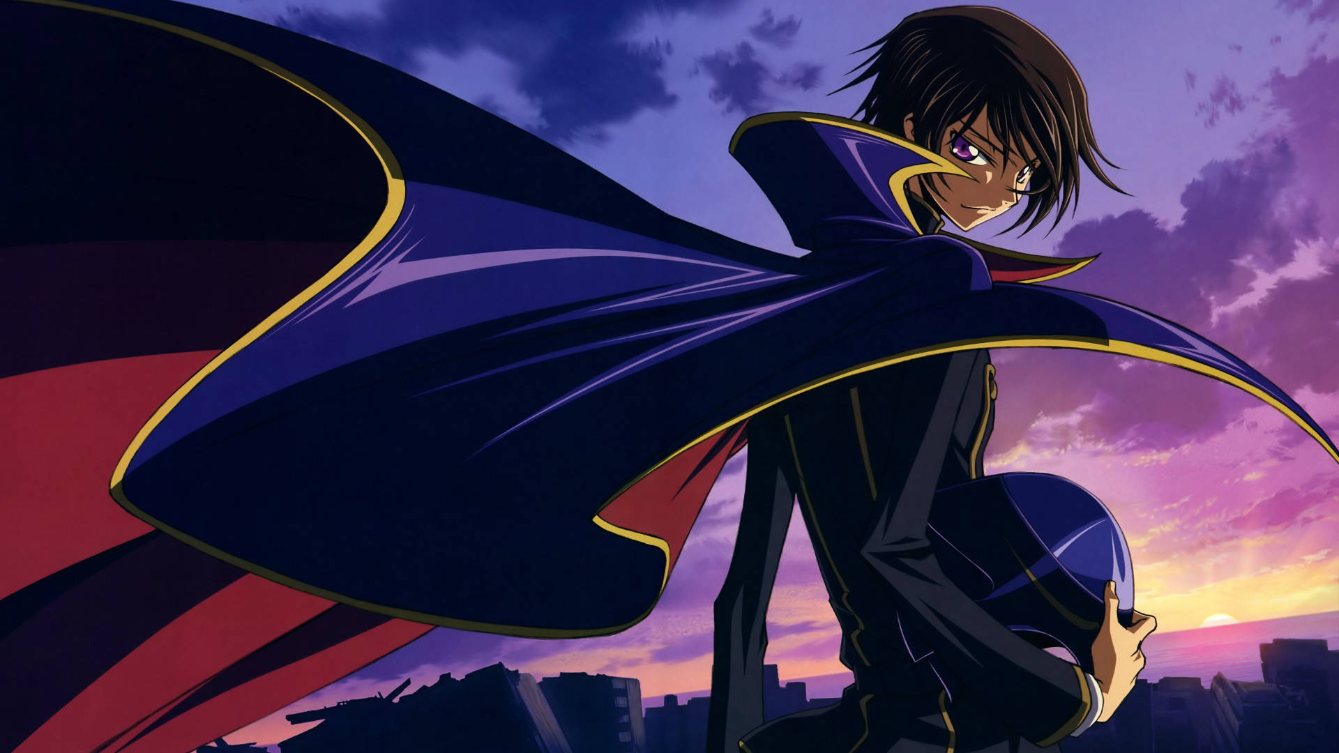 Lelouch Lamperouge Blue Cape Background