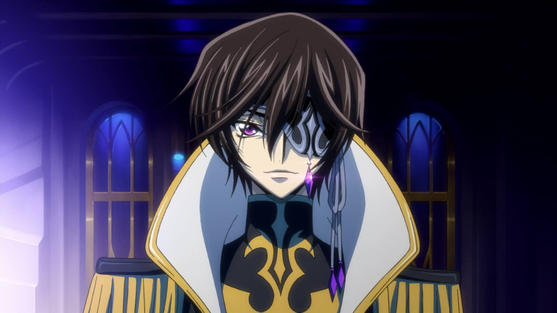 Lelouch Lamperouge Purple Crystals Background