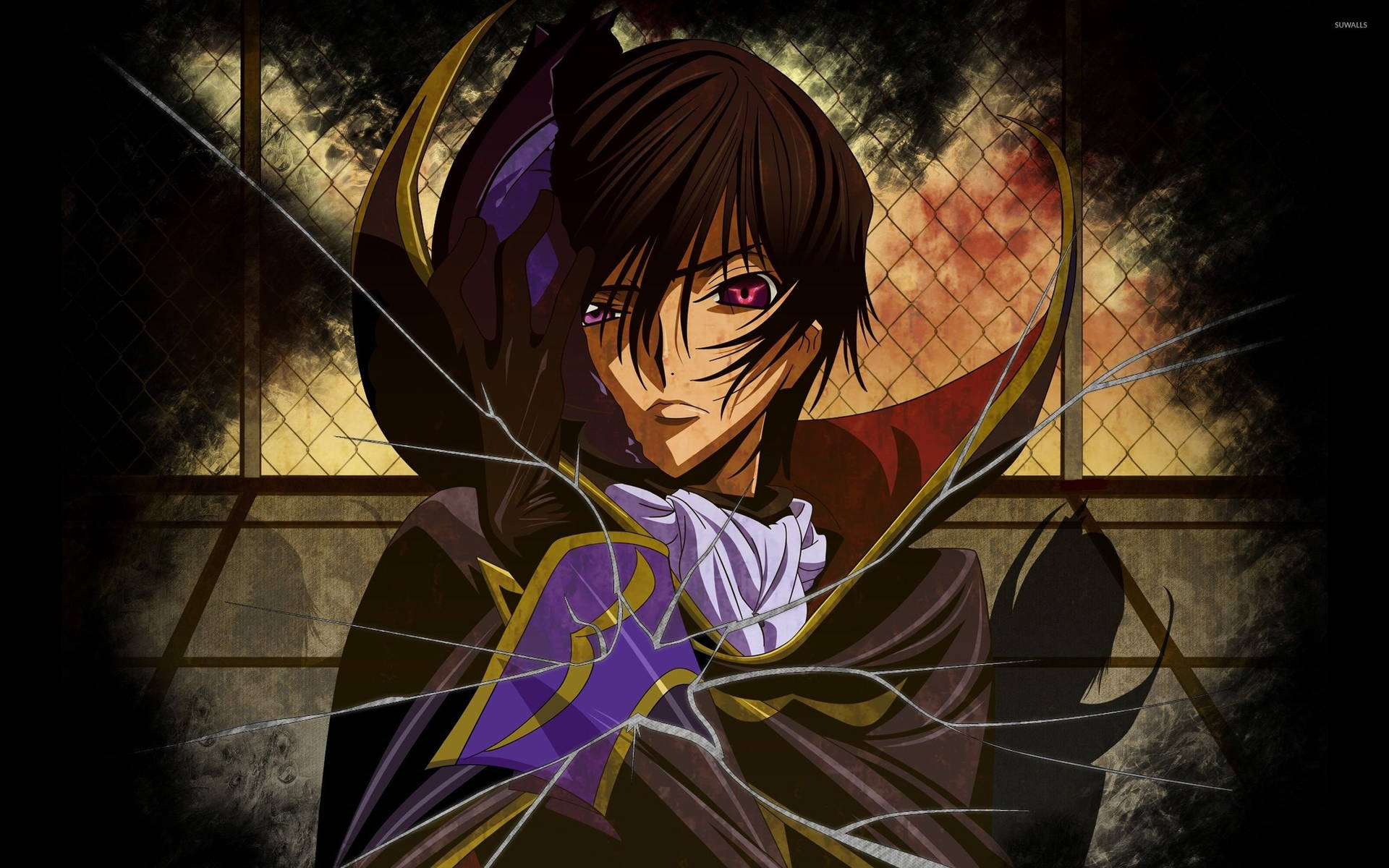 Lelouch Red Purple Eyes Code Geass Background