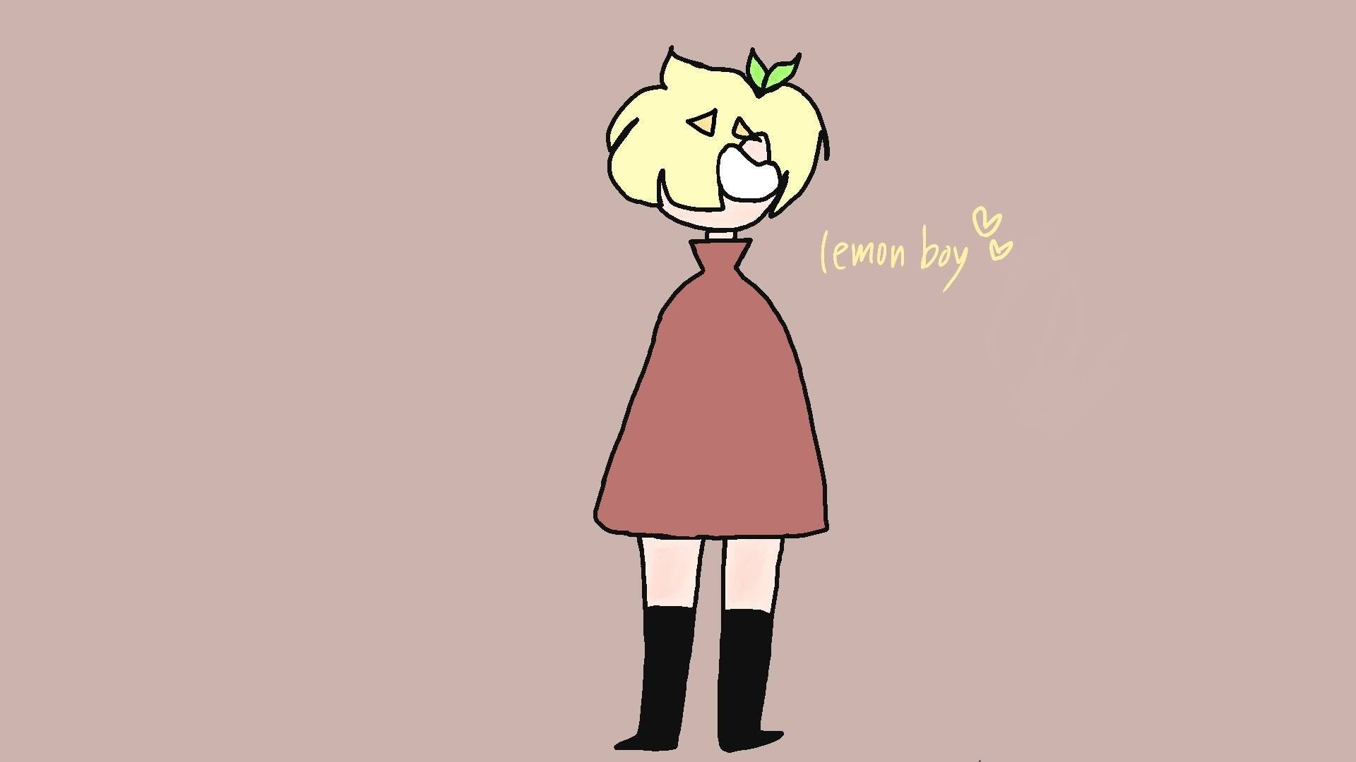 Lemon Boy In Dreamcore Background