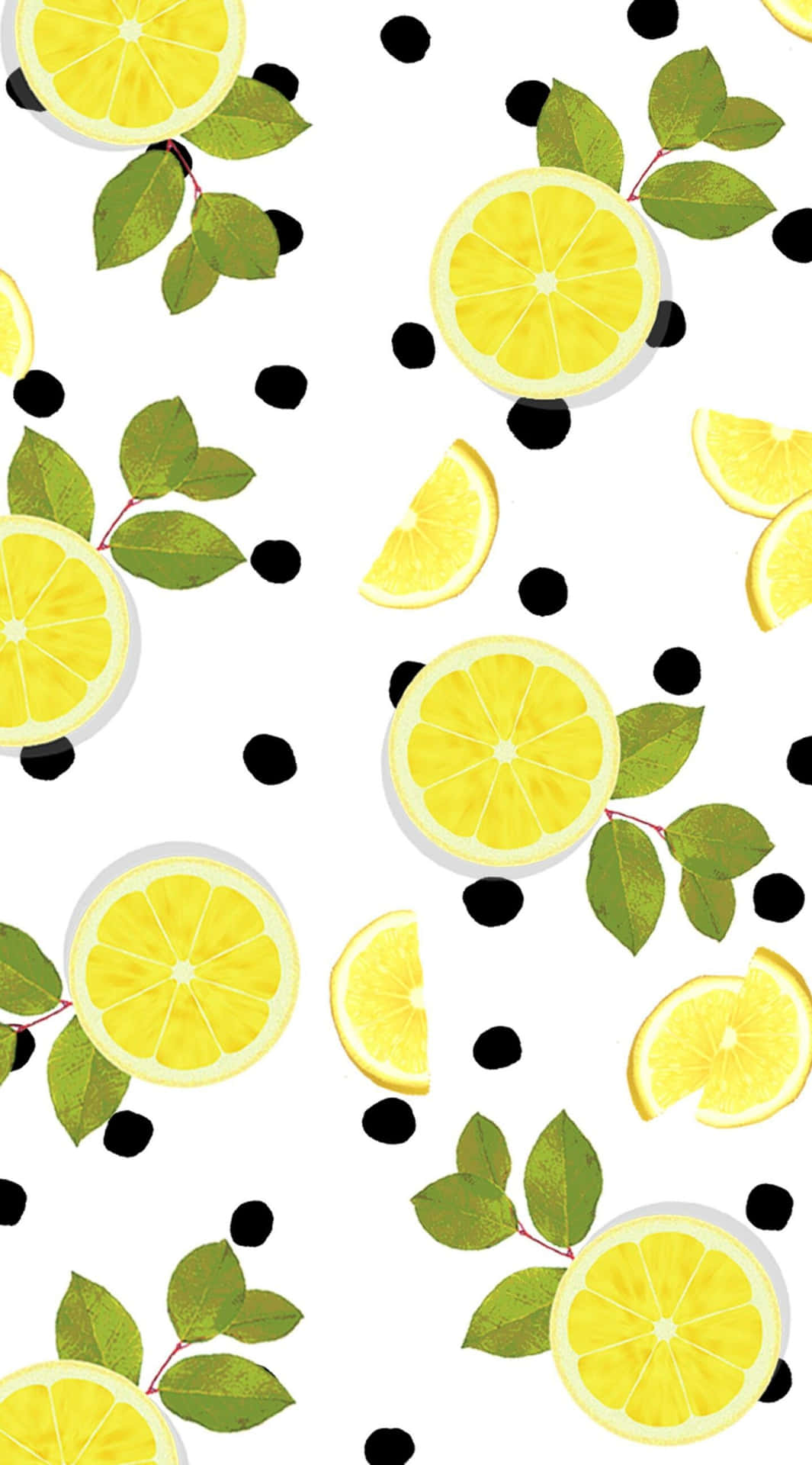 Lemon Slices On A White Background Background