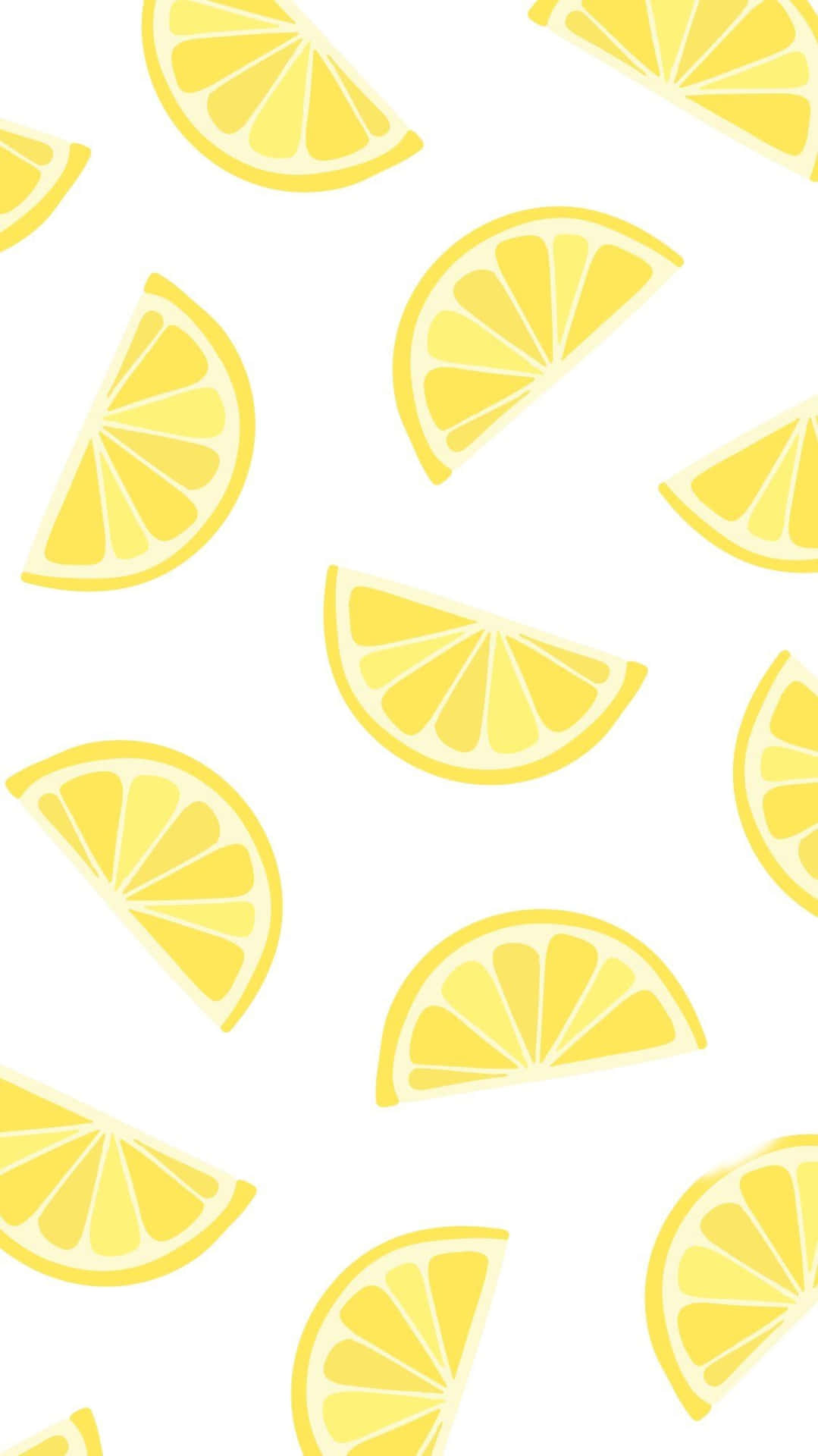 Lemon Slices On A White Background