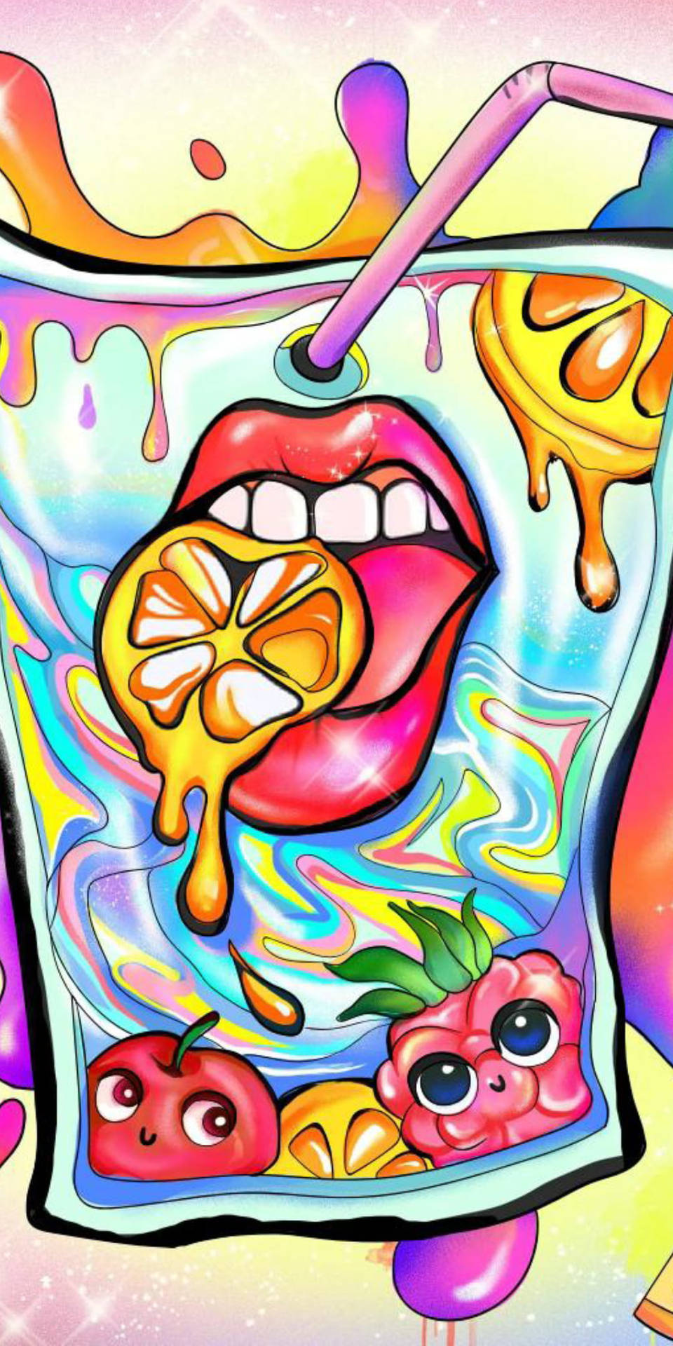 Lemonade Mouth Wall Graffiti Iphone Background