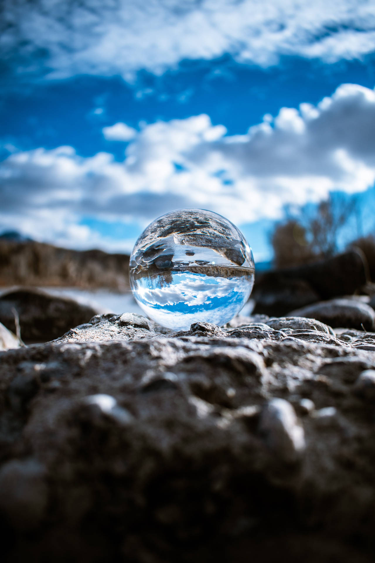 Lensball Blue Color Hd Background