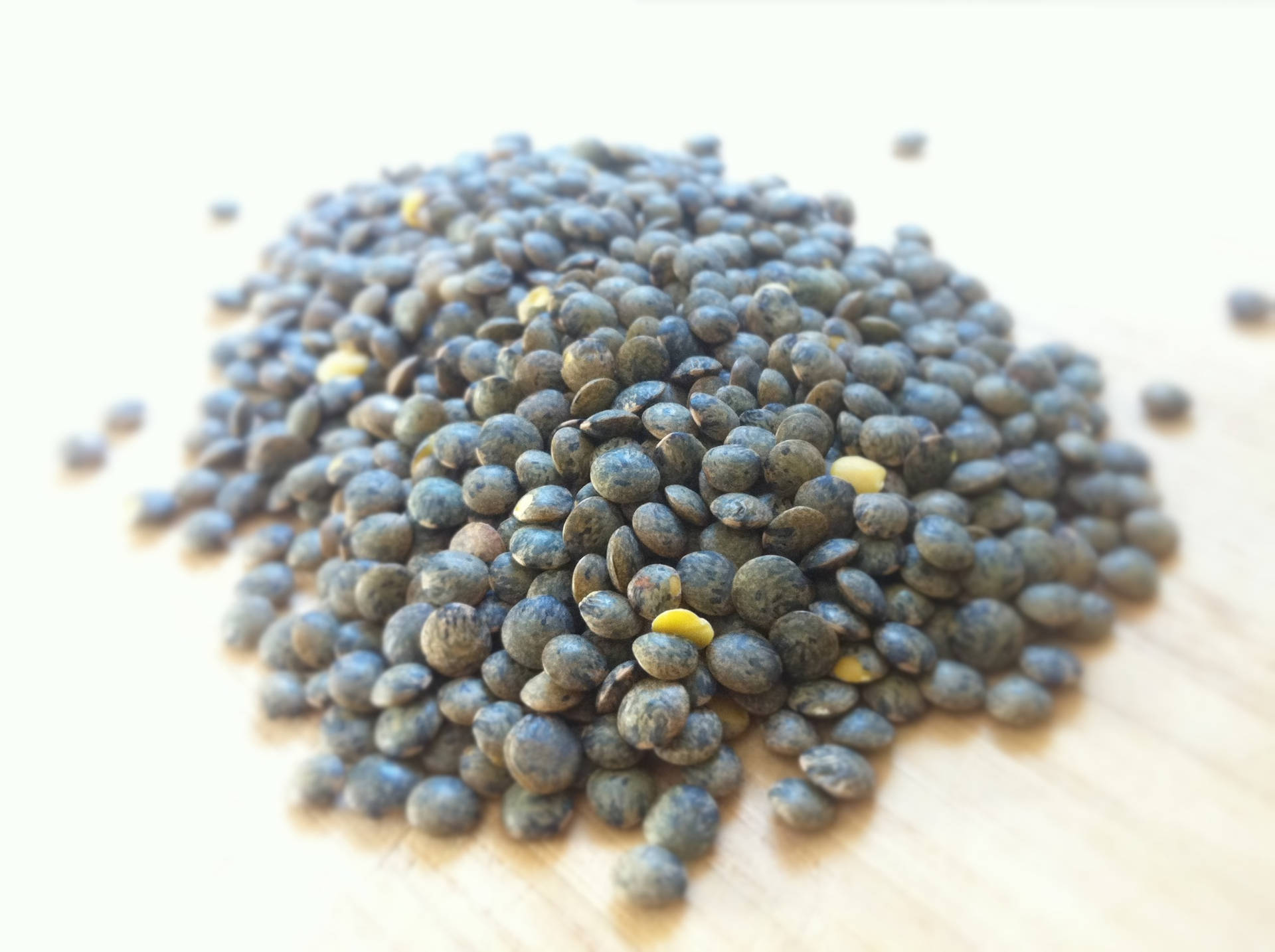 Lentils On Wood Surface Background