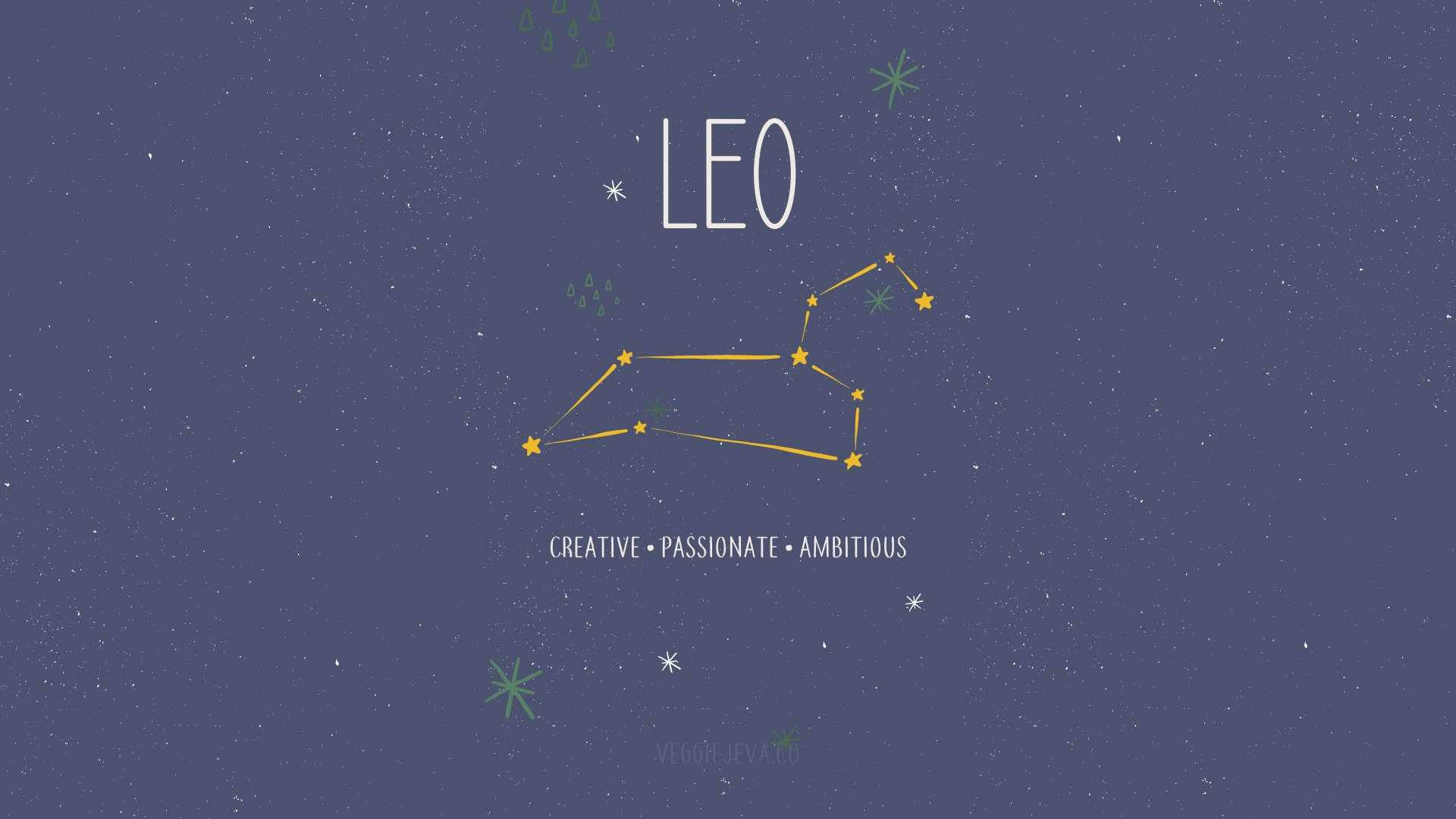 Leo Constellation And Qualities Background