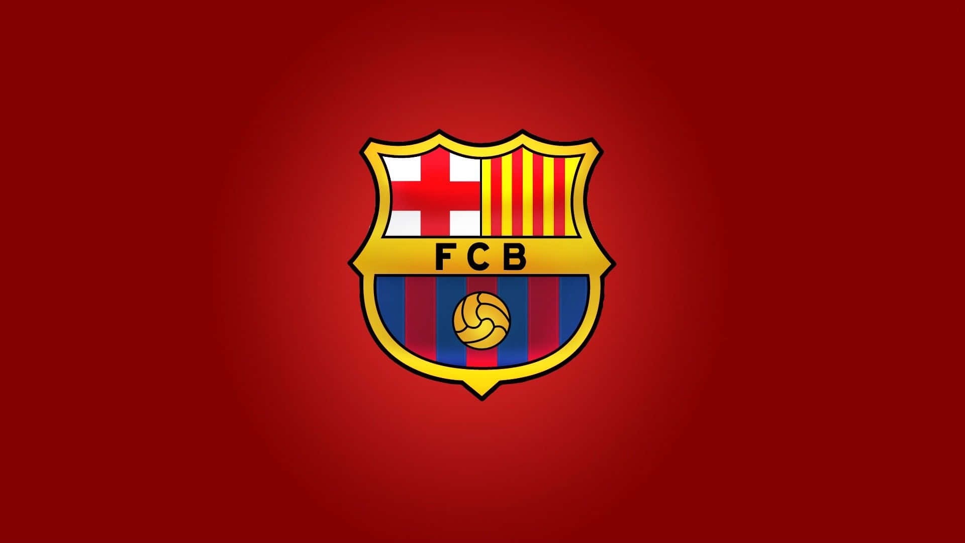 Leo Messi Poses With Fc Barcelona Logo Background