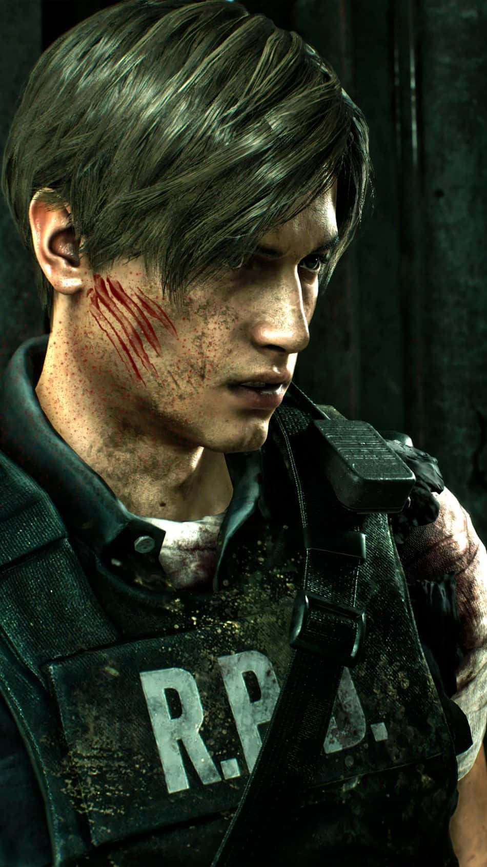Leon As Federal Agent Resident Evil 2 Background