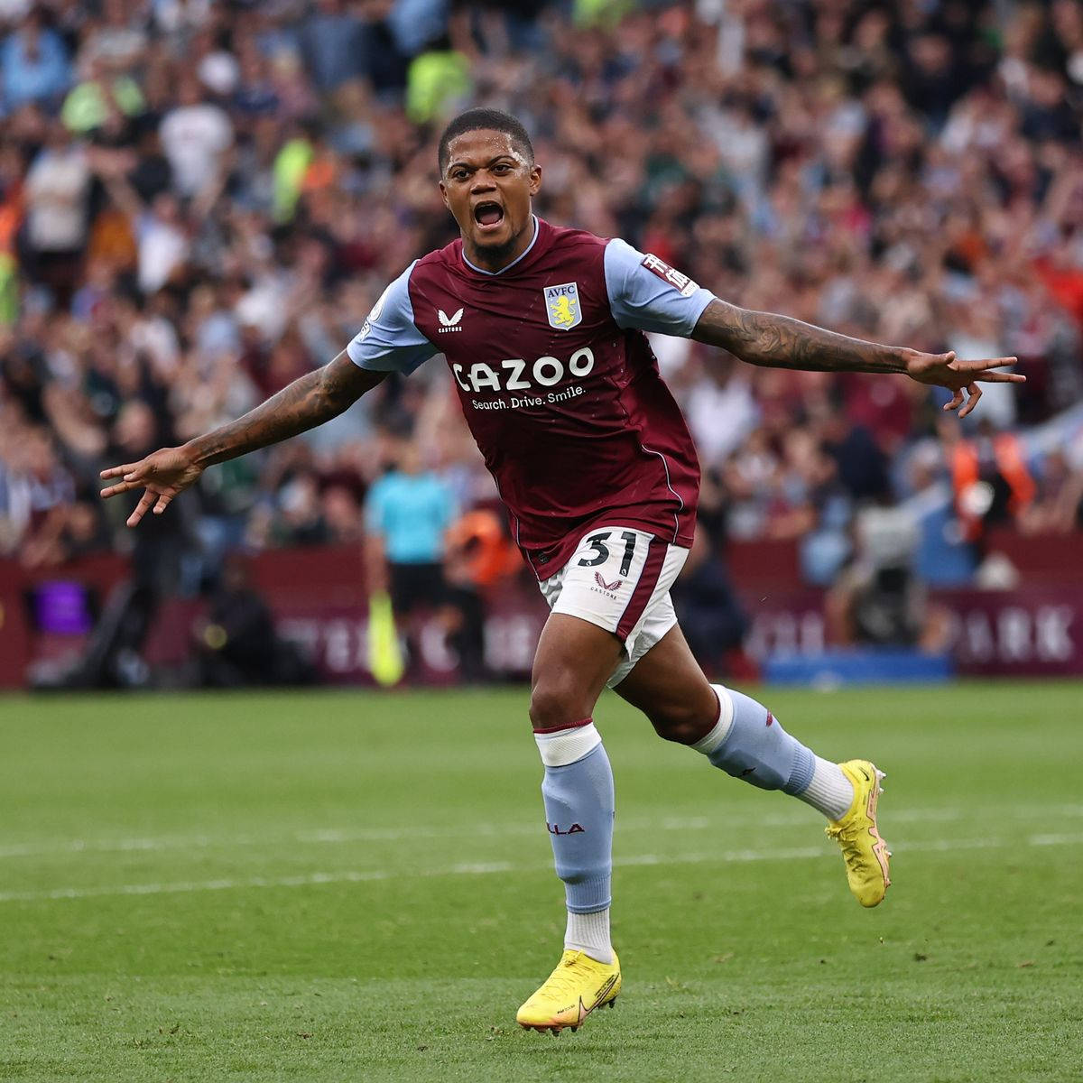 Leon Bailey Running Celebration Background