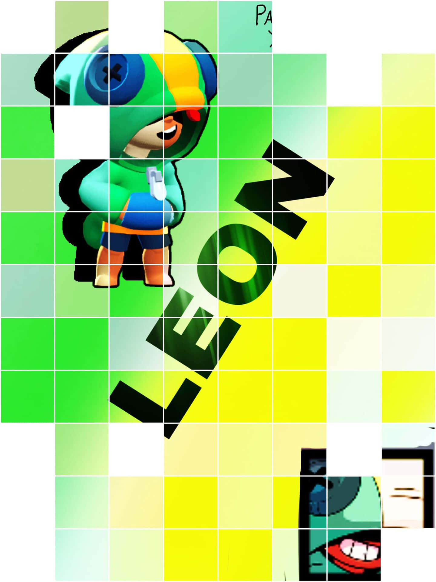 Leon Brawl Stars Cube Grids Background