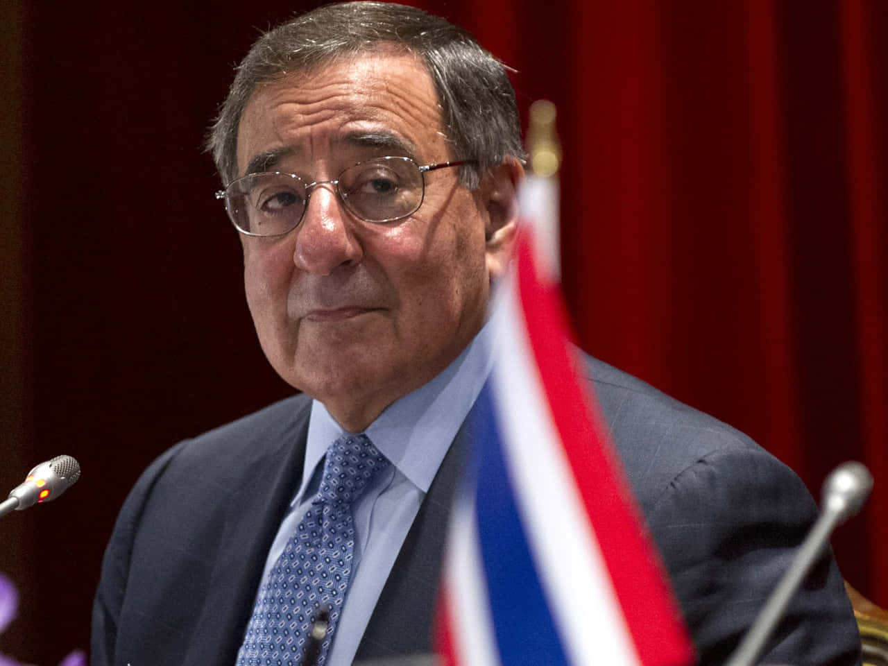 Leon Panetta Looking Somewhere Background