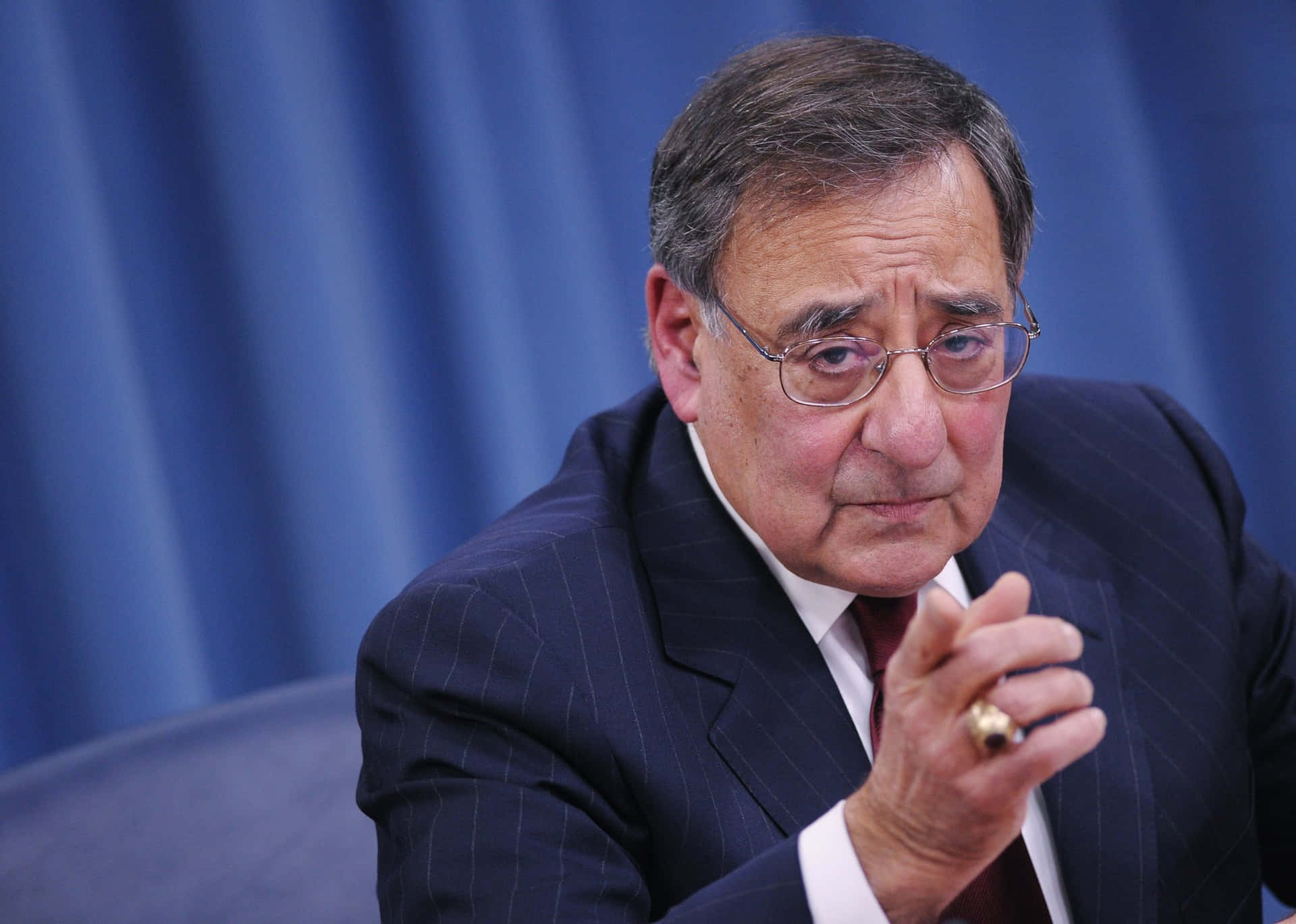 Leon Panetta Pointing Background