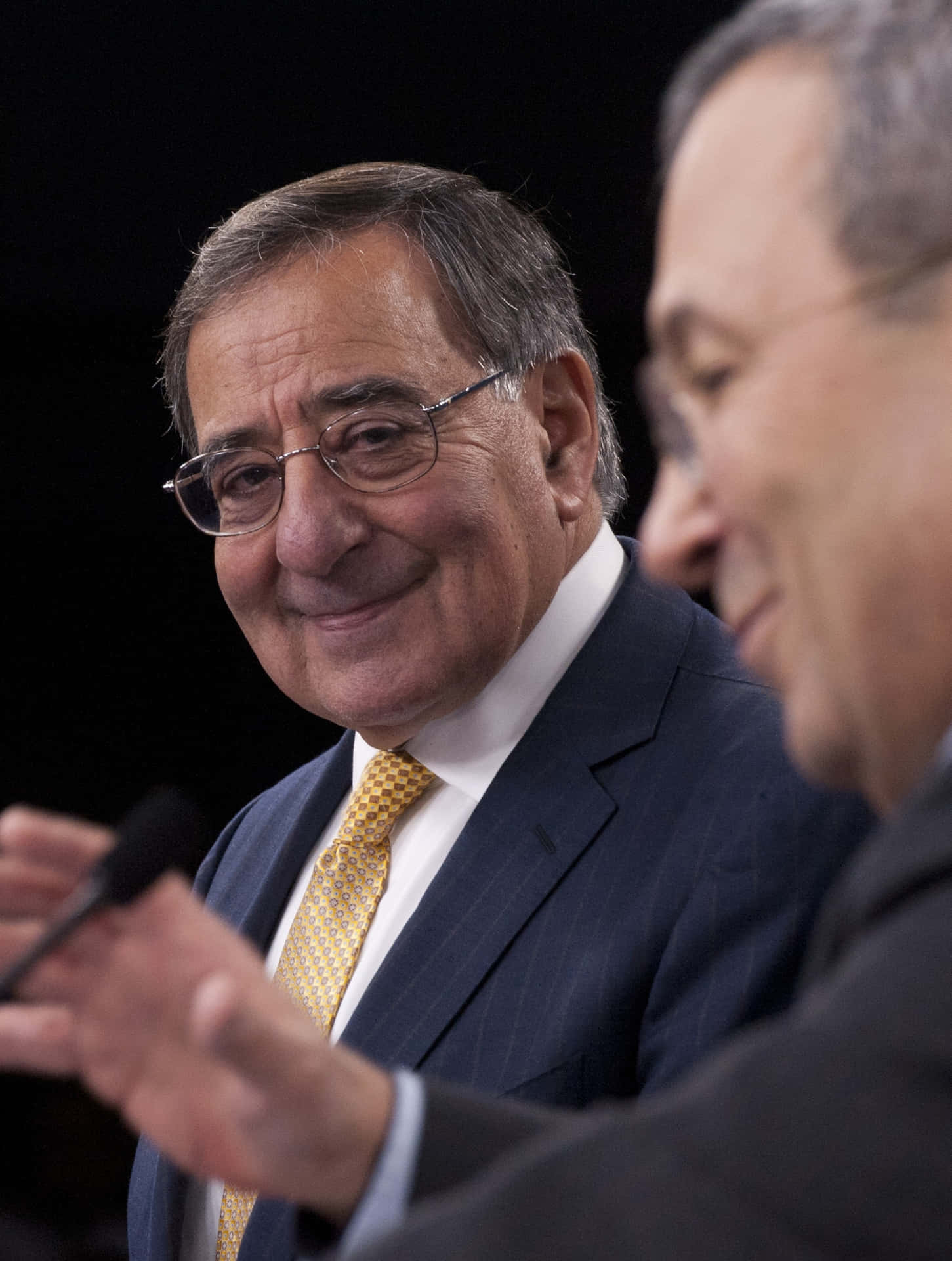 Leon Panetta Smiling Background
