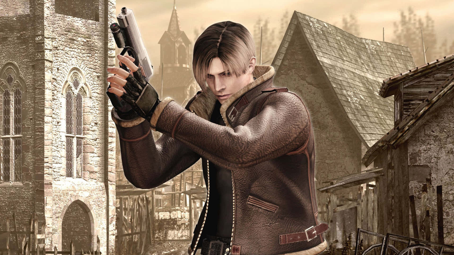 Leon S Kennedy - Fearless And Determined Background