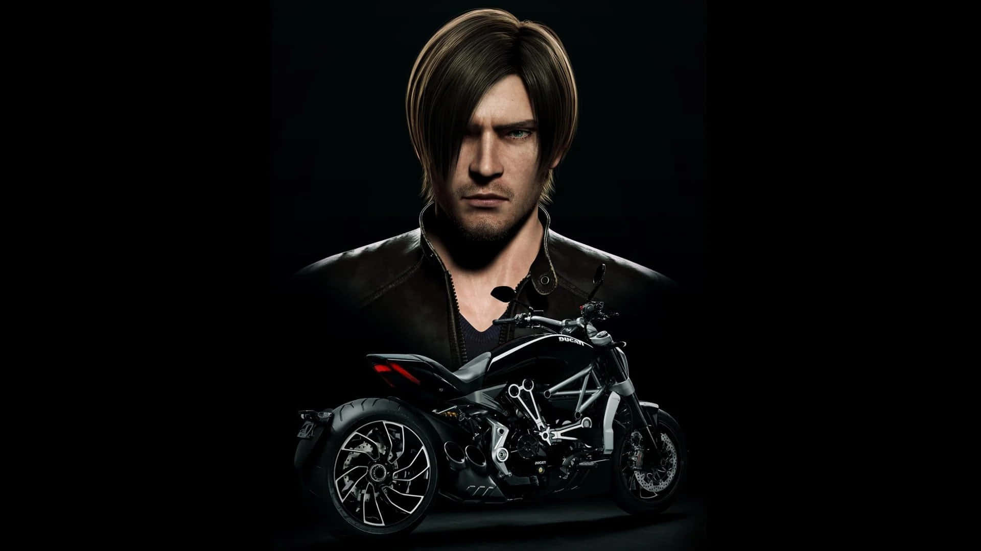 Leon S. Kennedy In Action: A Hero's Stand Against Zombies Background