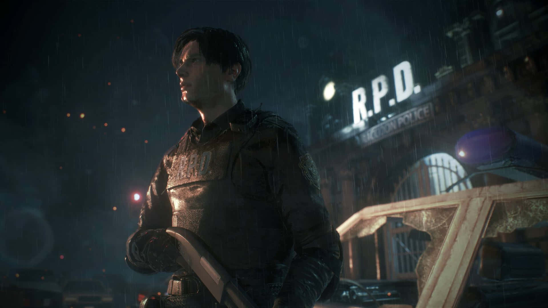 Leon S. Kennedy In Action Background