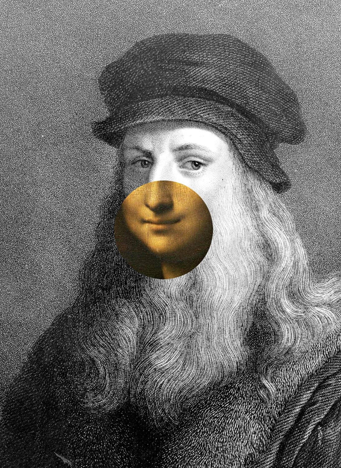 Leonardo Da Vinci Mona Lisa Merged Art Background