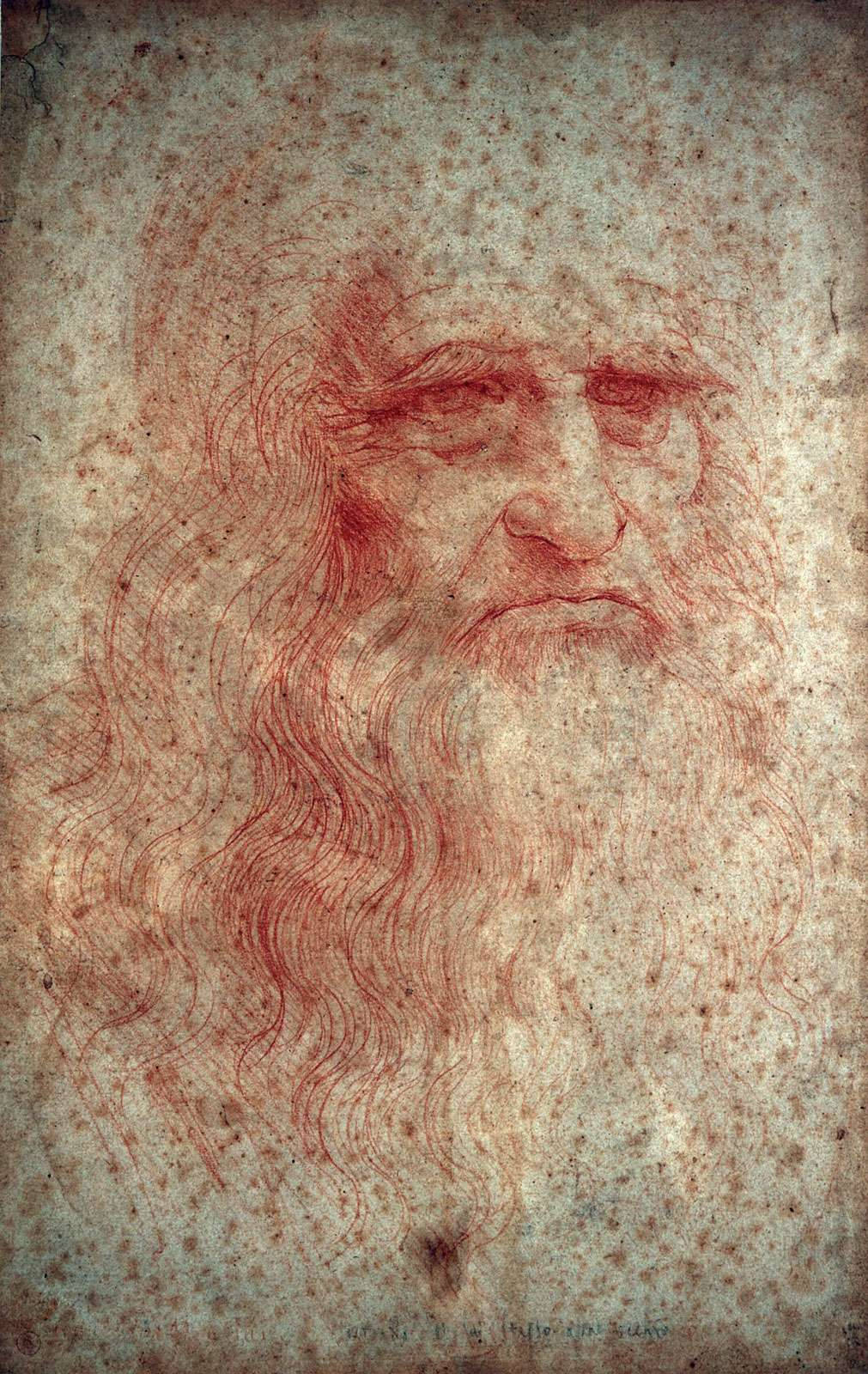 Leonardo Da Vinci Self Portrait Background