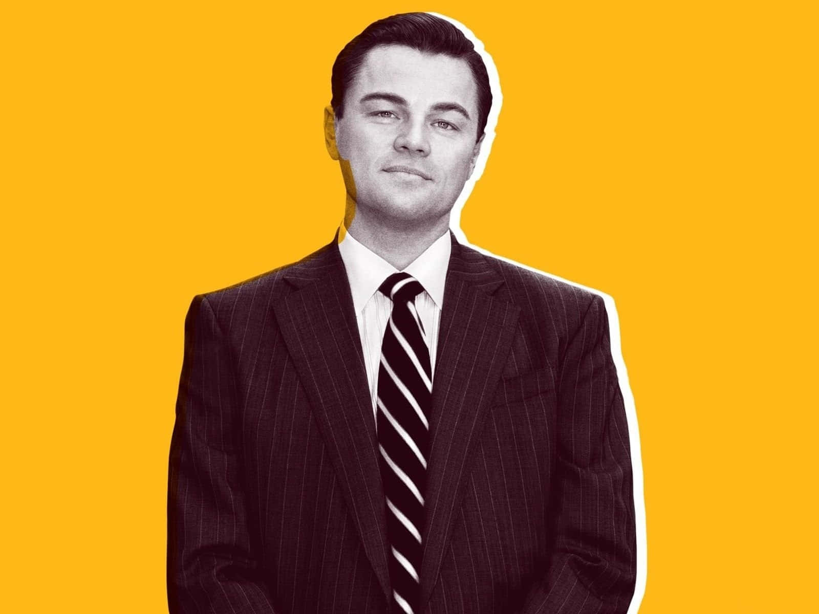 Leonardo Dicaprio As Rogue Trader Jordan Belfort In Martin Scorsese's Academy Award Nominated Movie, The Wolf Of Wall Street. Background