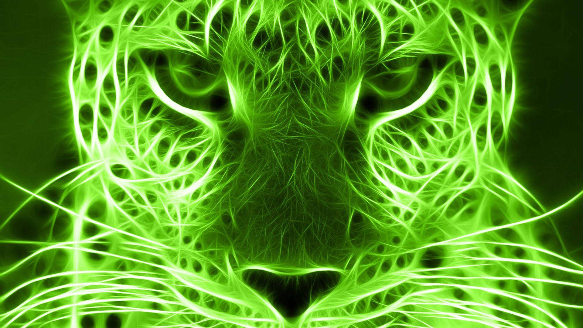 Leopard Neon Green Aesthetic Background