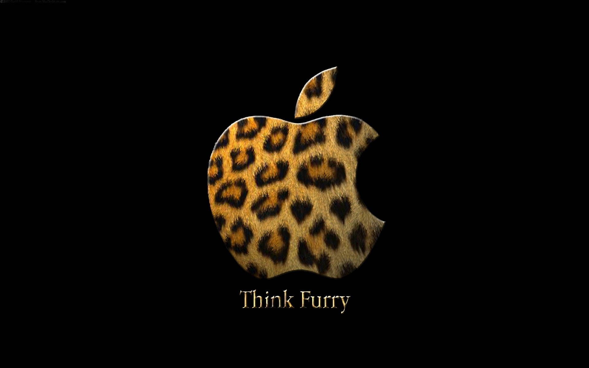Leopard Print Apple Logo
